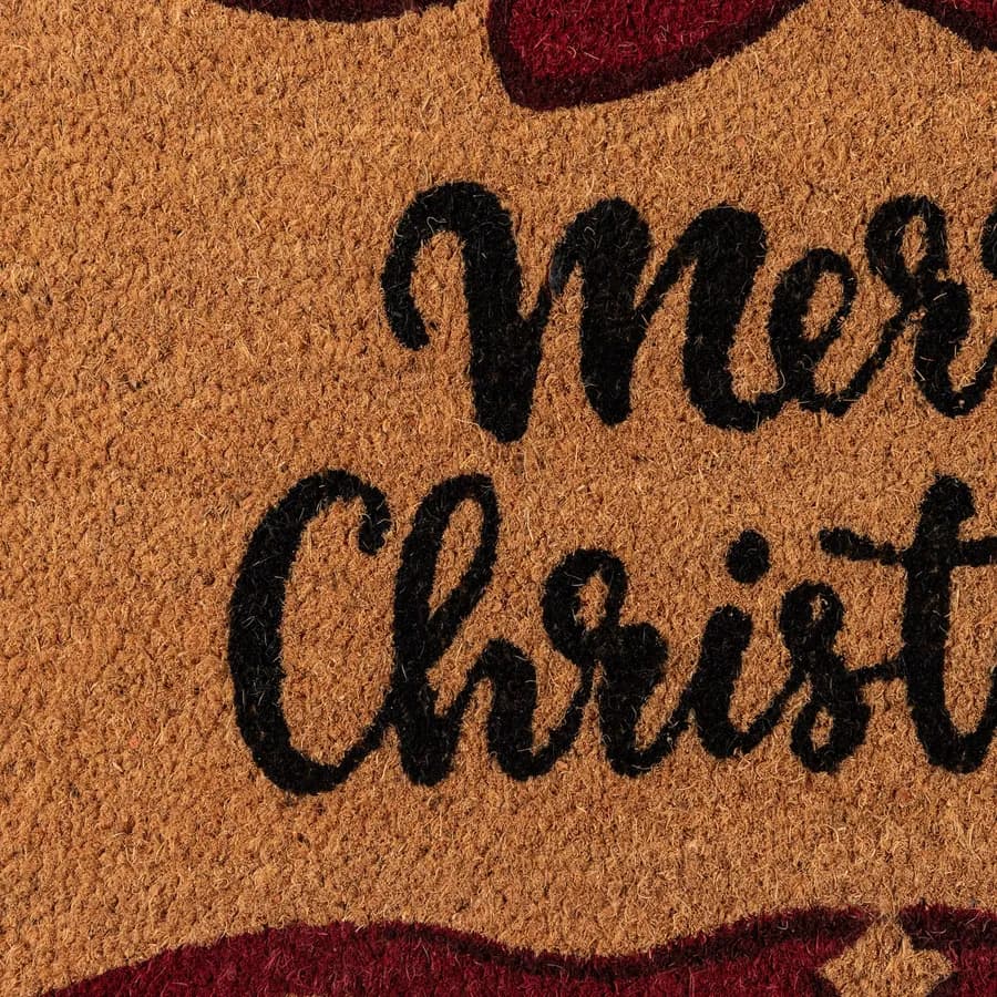 Zerbino natalizio 45x75 cm in coir Merry Christmas