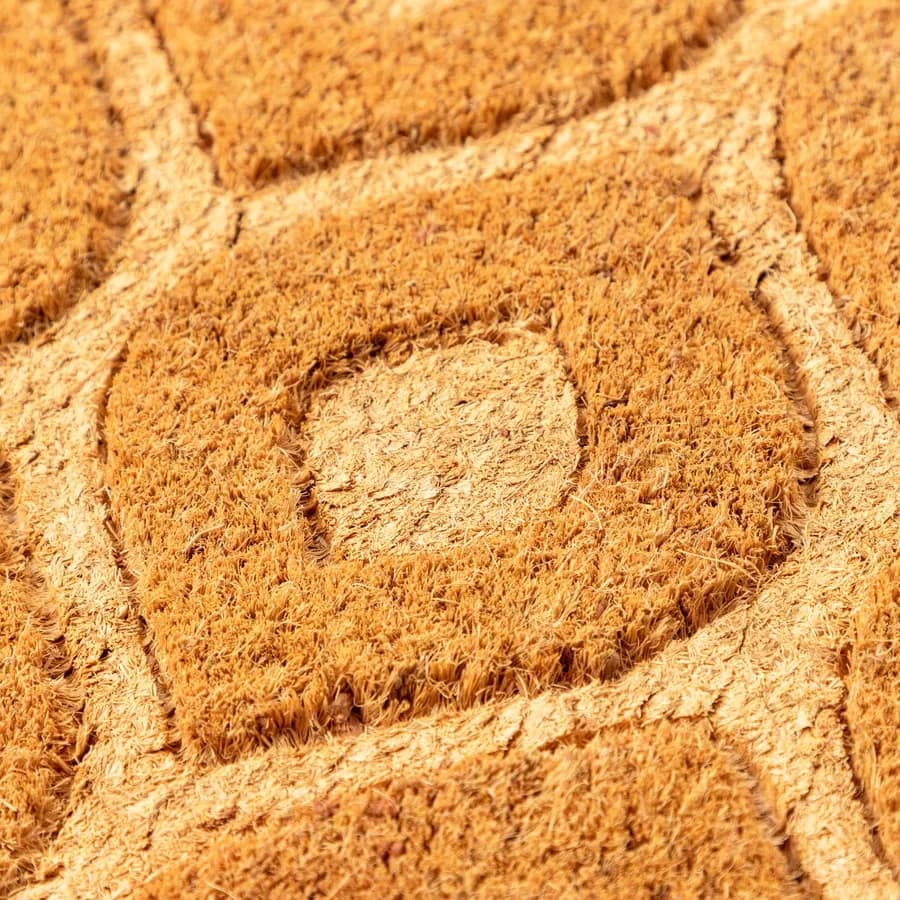 Zerbino senape 45x75 cm in coir naturale con disegno