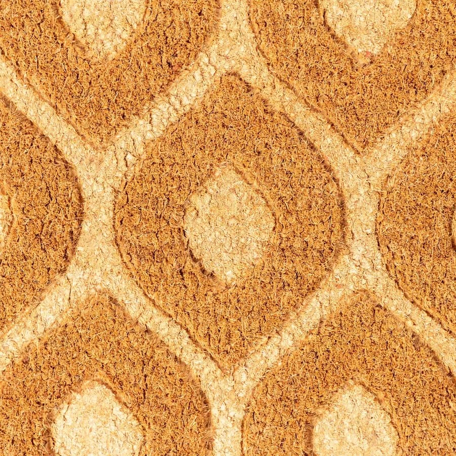 Zerbino senape 45x75 cm in coir naturale con disegno