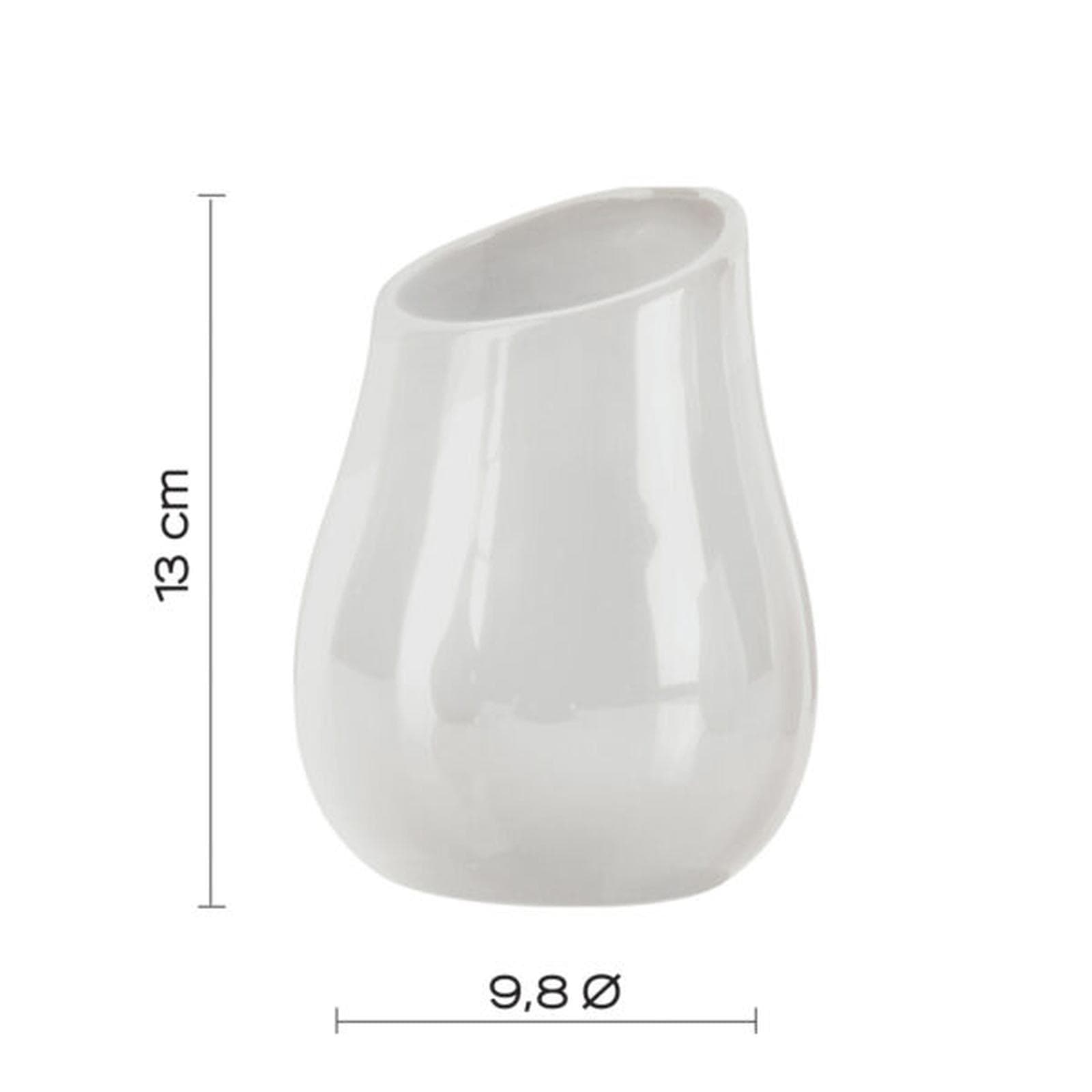 Set 4 accessori appoggio in ceramica bianco - Azalea di Gedy