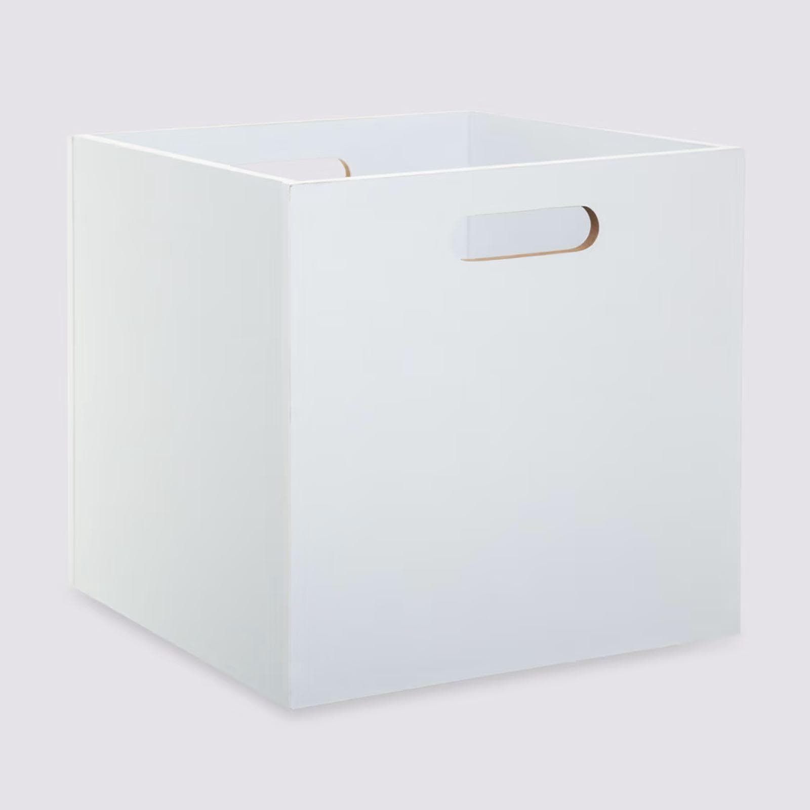 Cubo contenitore 31x31h cm bianco opaco - Unify