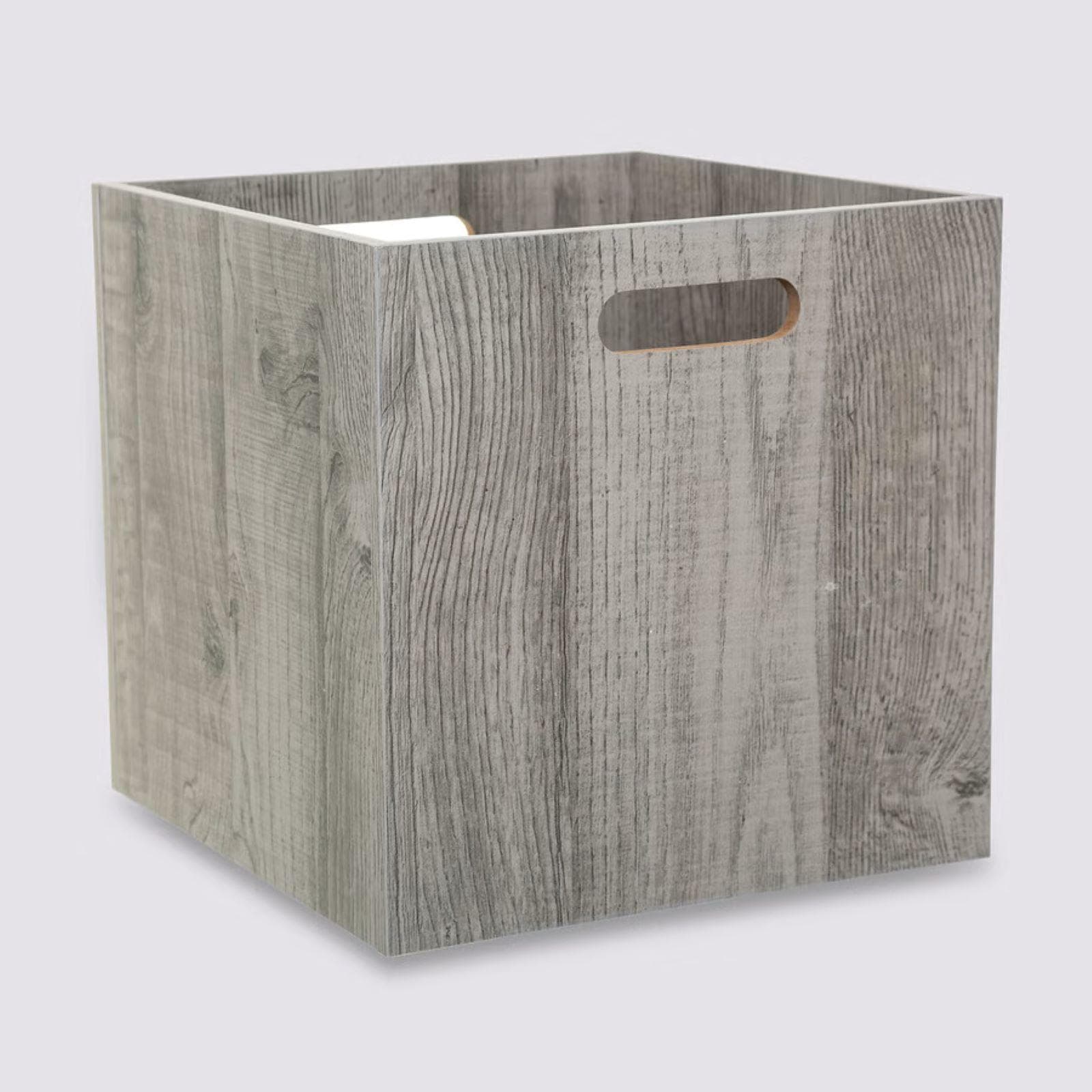 Cubo contenitore 31x31h cm effetto rovere grigio - Unify