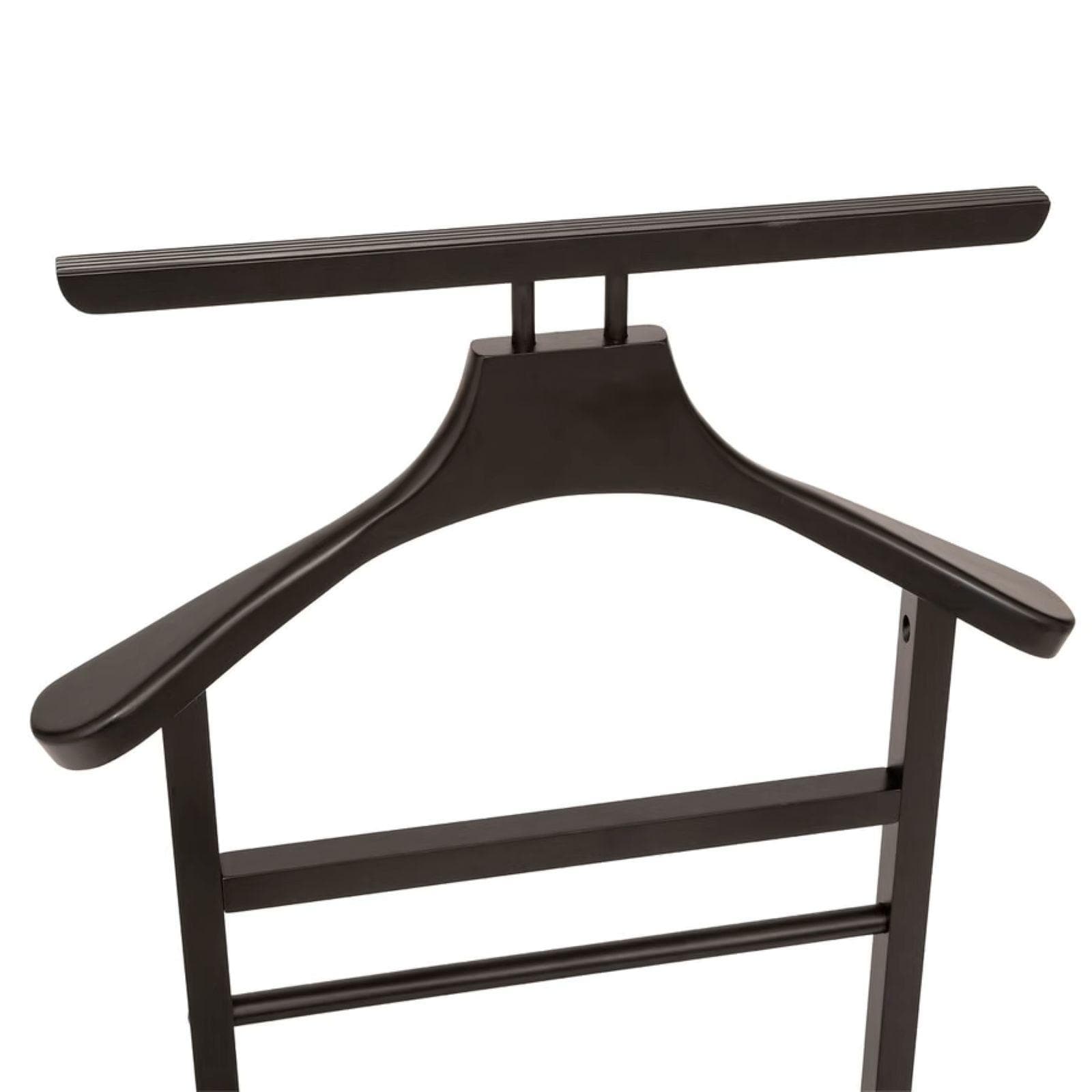 Piantana appendiabiti 47x103h cm in legno di pino nero con sistema antiscivolo