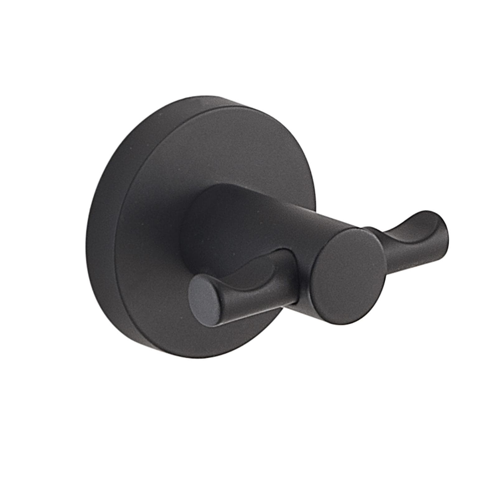Appendiabiti doppio in acciaio inox e cromall nero - Felce Plus di Gedy
