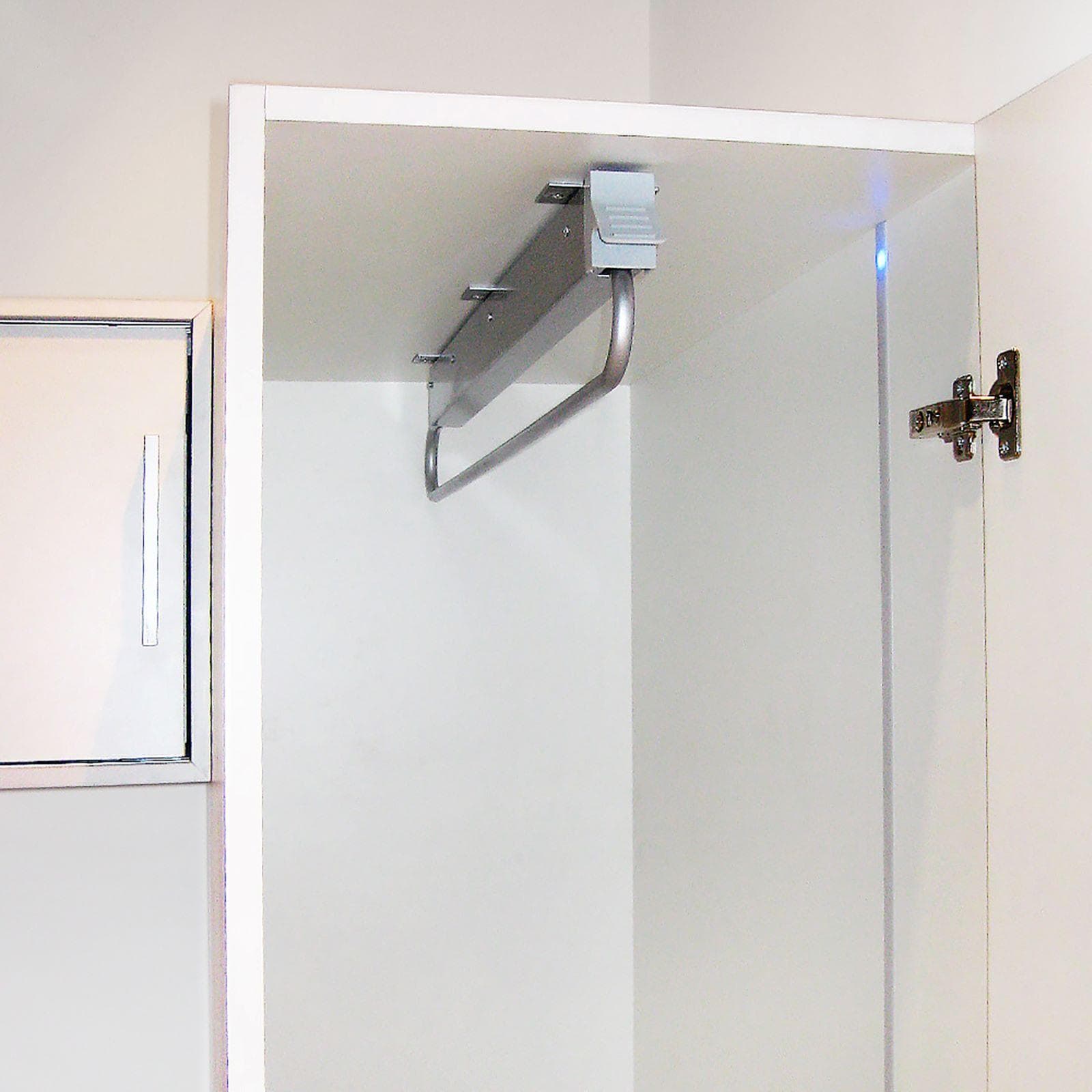 Appendiabiti estraibile 80 cm in acciaio verniciato grigio - Sektor