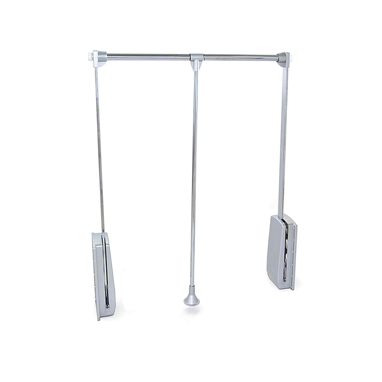Appendiabiti saliscendi armadio battente con larghezza regolabile 83-115 cm in acciaio cromo lucido - Holden