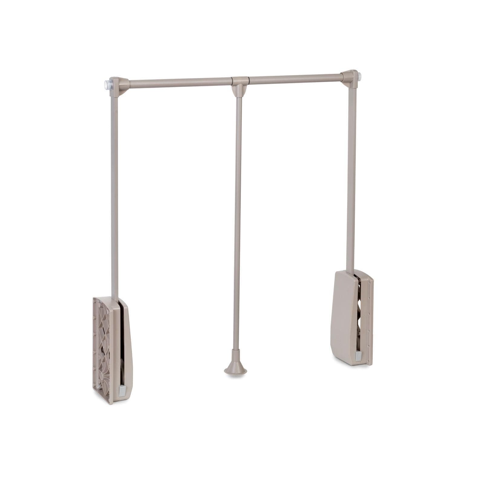 Appendiabiti saliscendi armadio scorrevole larghezza regolabile 83-115 cm grigio pietra - Holden