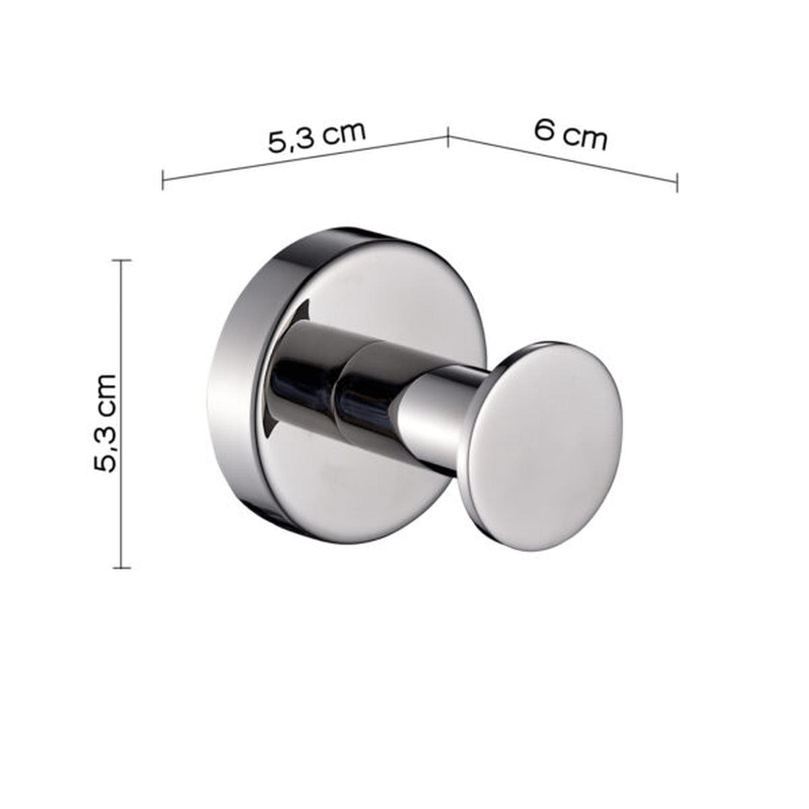 Appendiabiti singolo in acciaio inox cromo - Project di Gedy