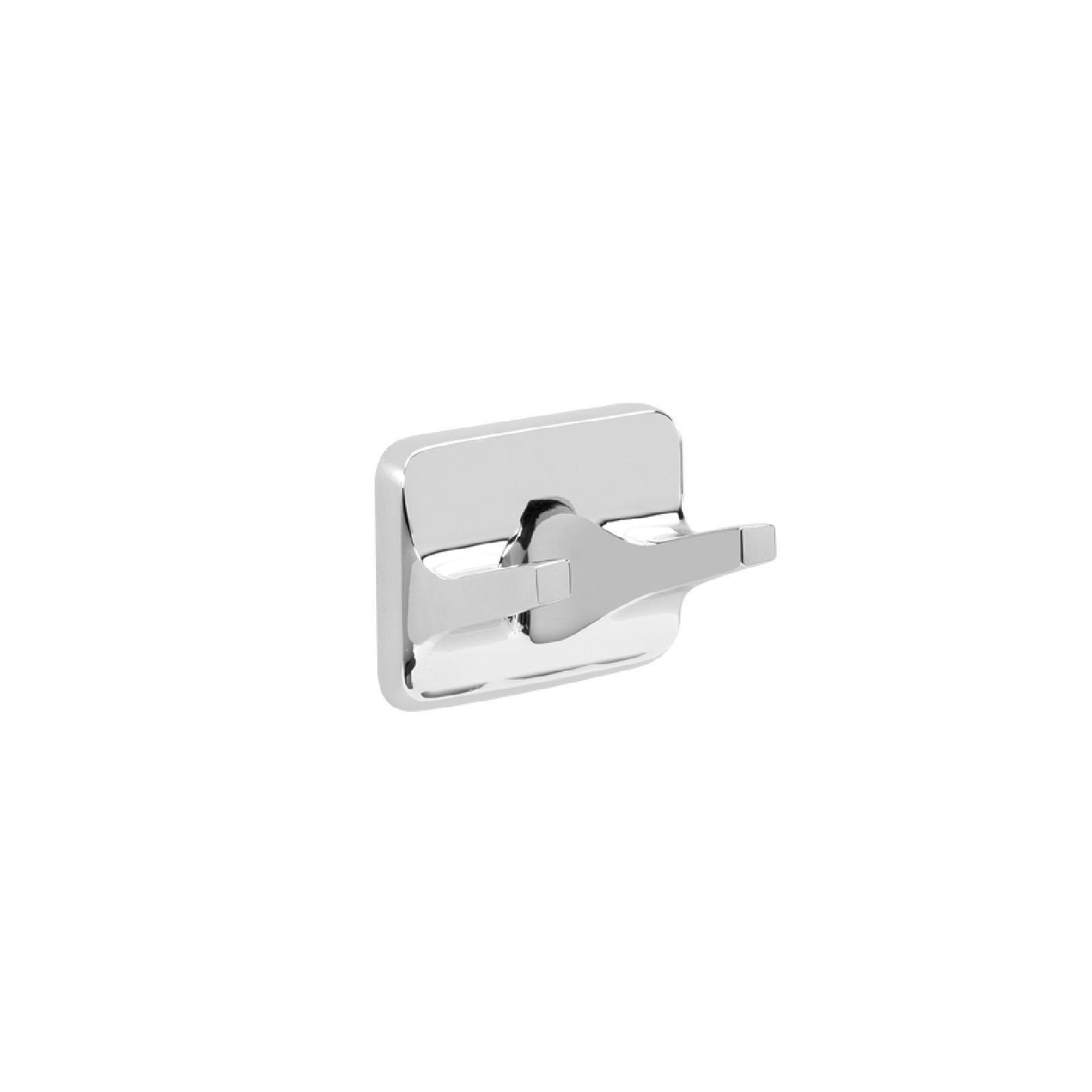 Appendiabiti doppio in alluminio anodizzato e cromall cromo - K2 di Gedy