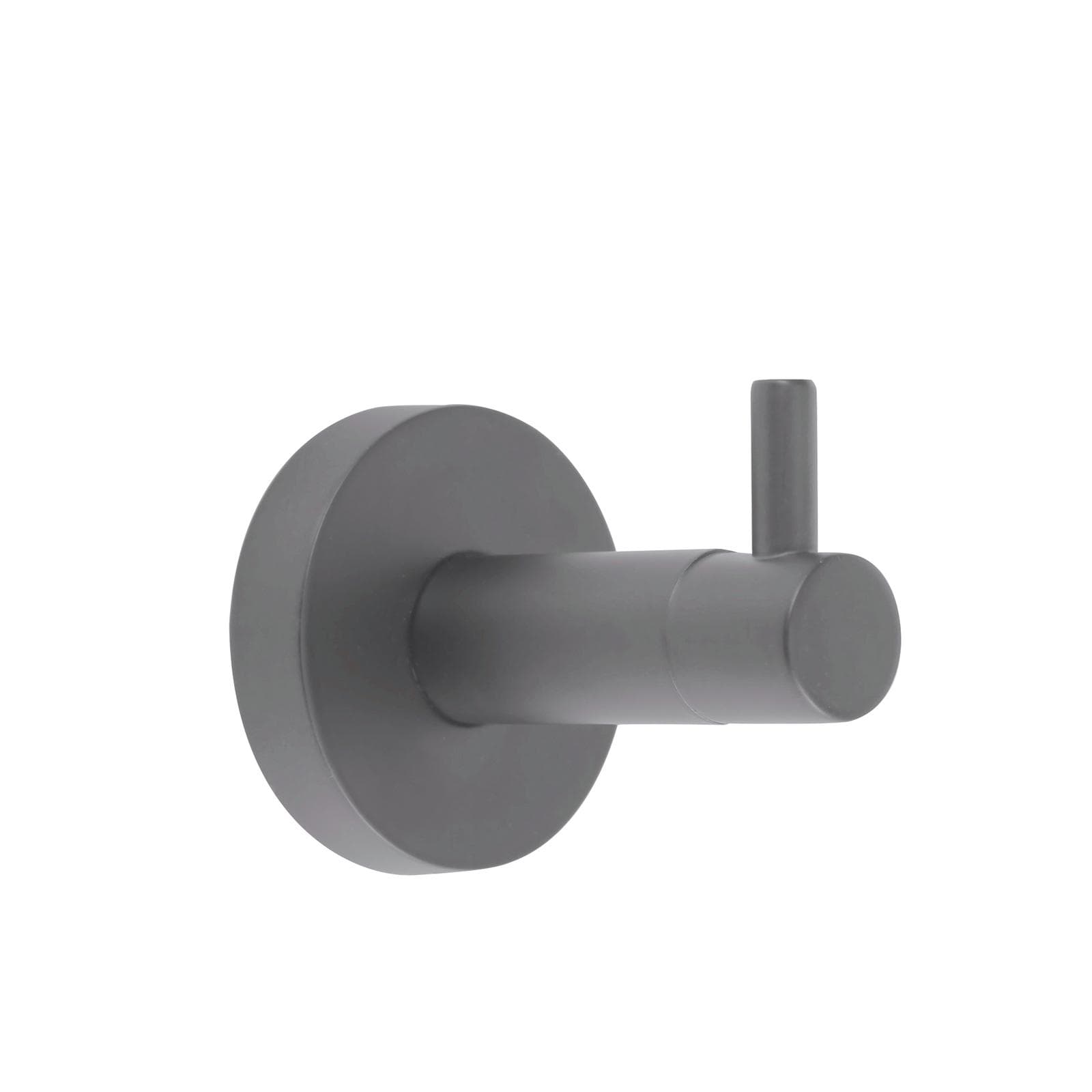 Appendino singolo a muro in acciaio inox nero satinato - Clover Round