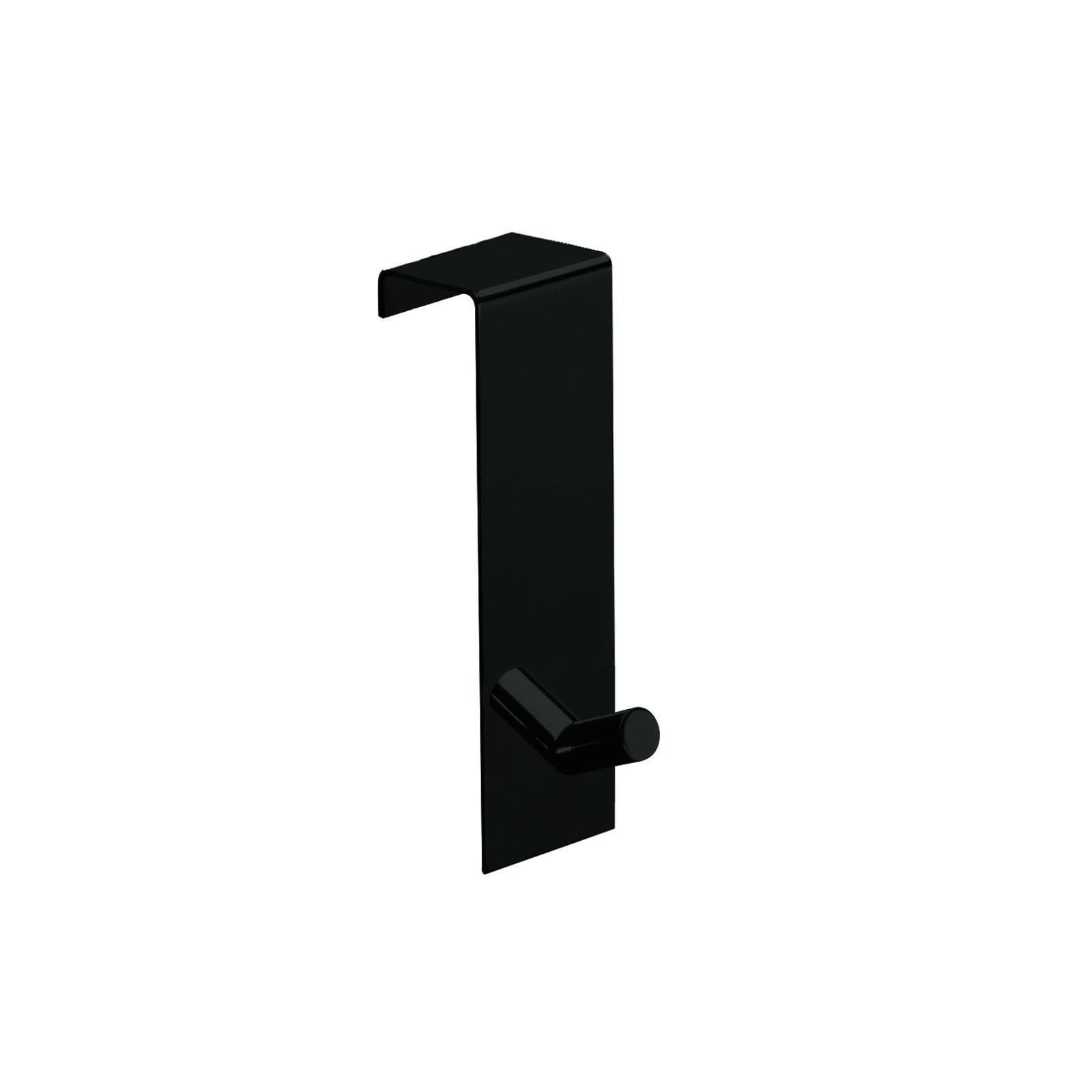 Appendino singolo sopra porta in acciaio inox nero 20 mm - Gedy