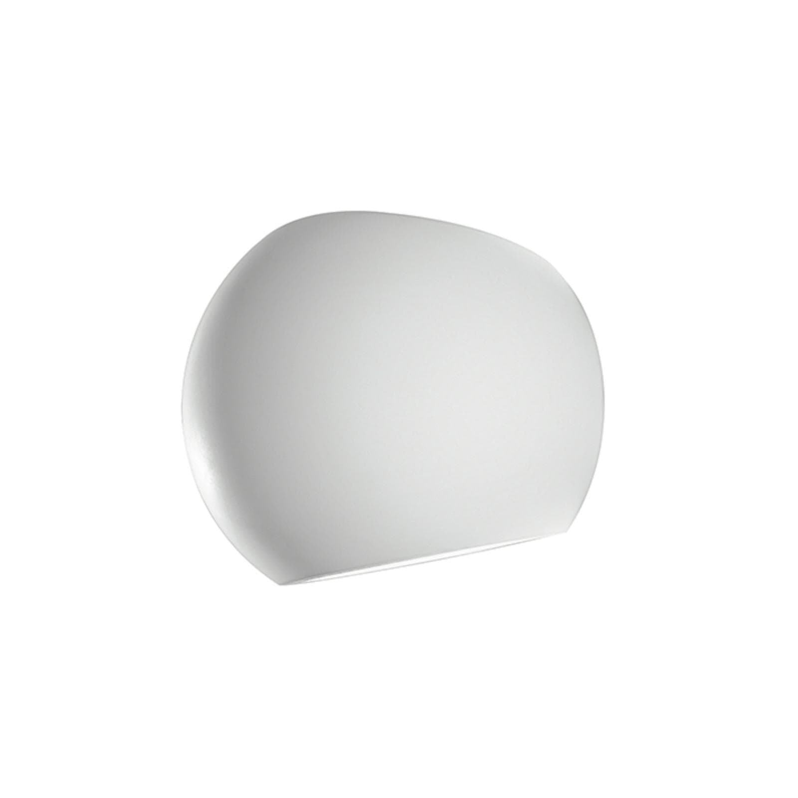 Applique 15,5x15,5x12,5h cm in gesso verniciabile bianco