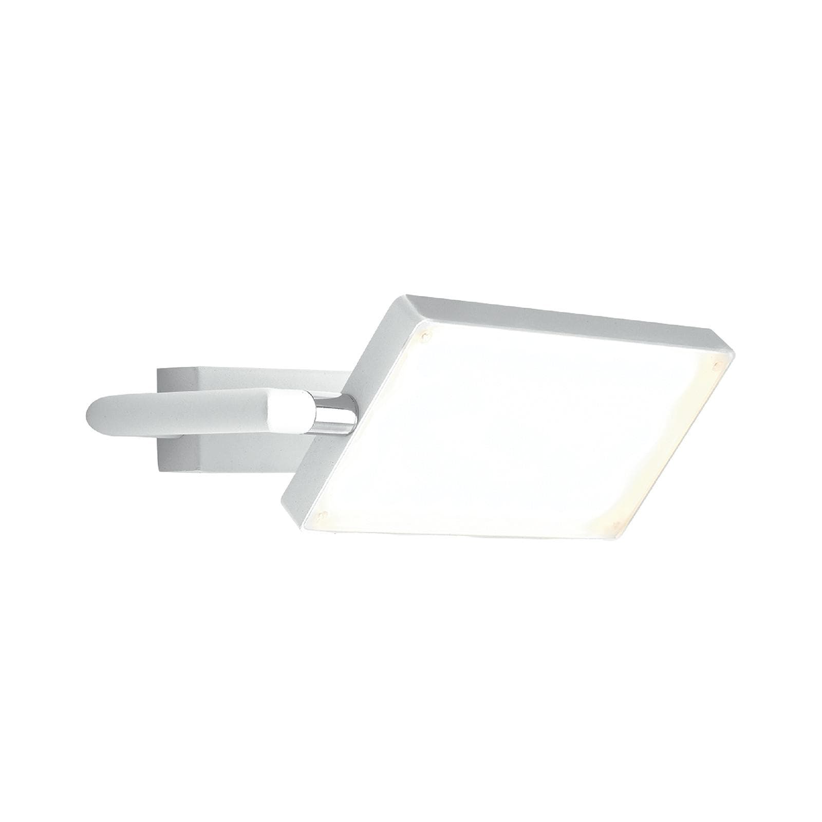 Applique 22,5 cm in alluminio bianco e diffusore orientabile