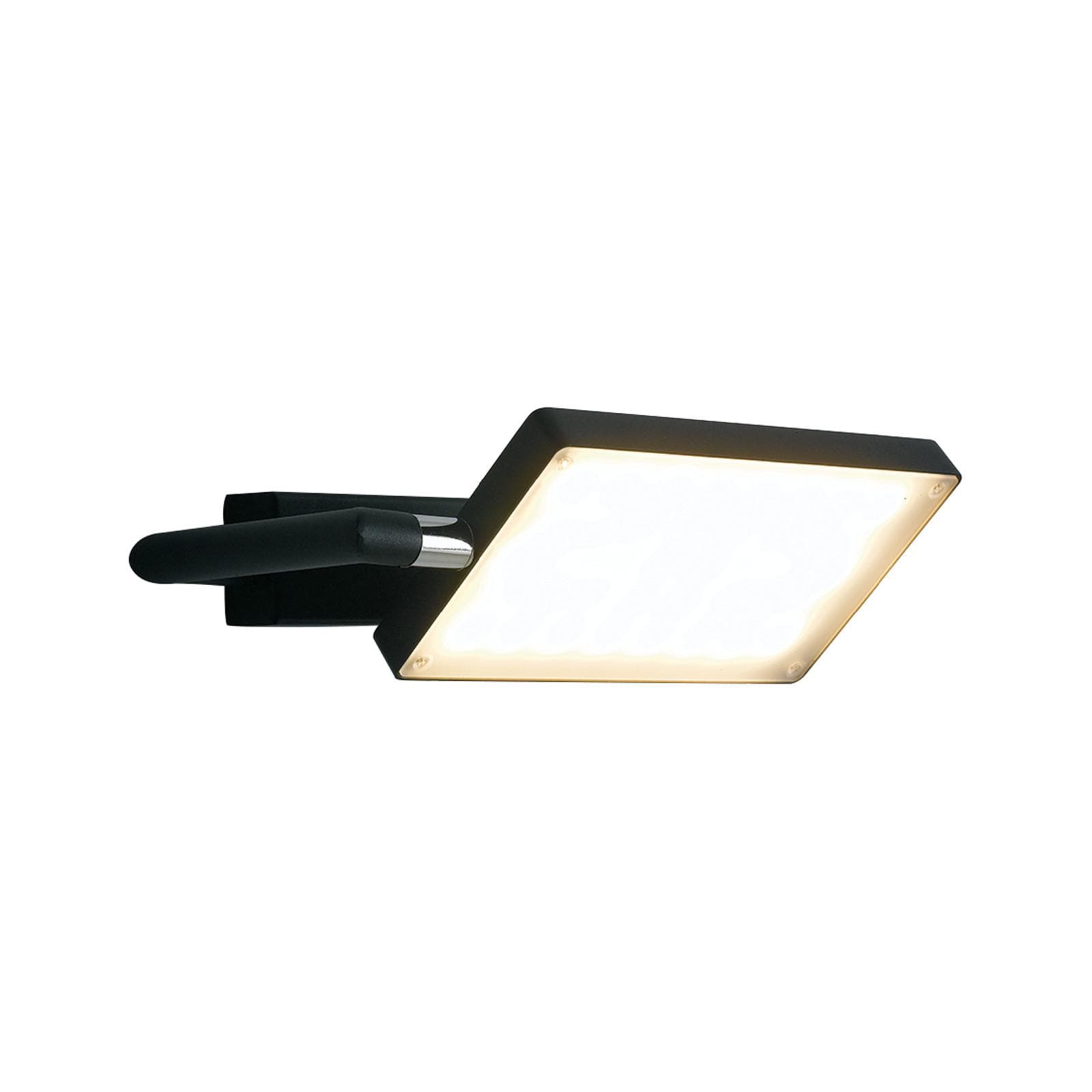 Applique 22,5 cm in alluminio nero e diffusore orientabile