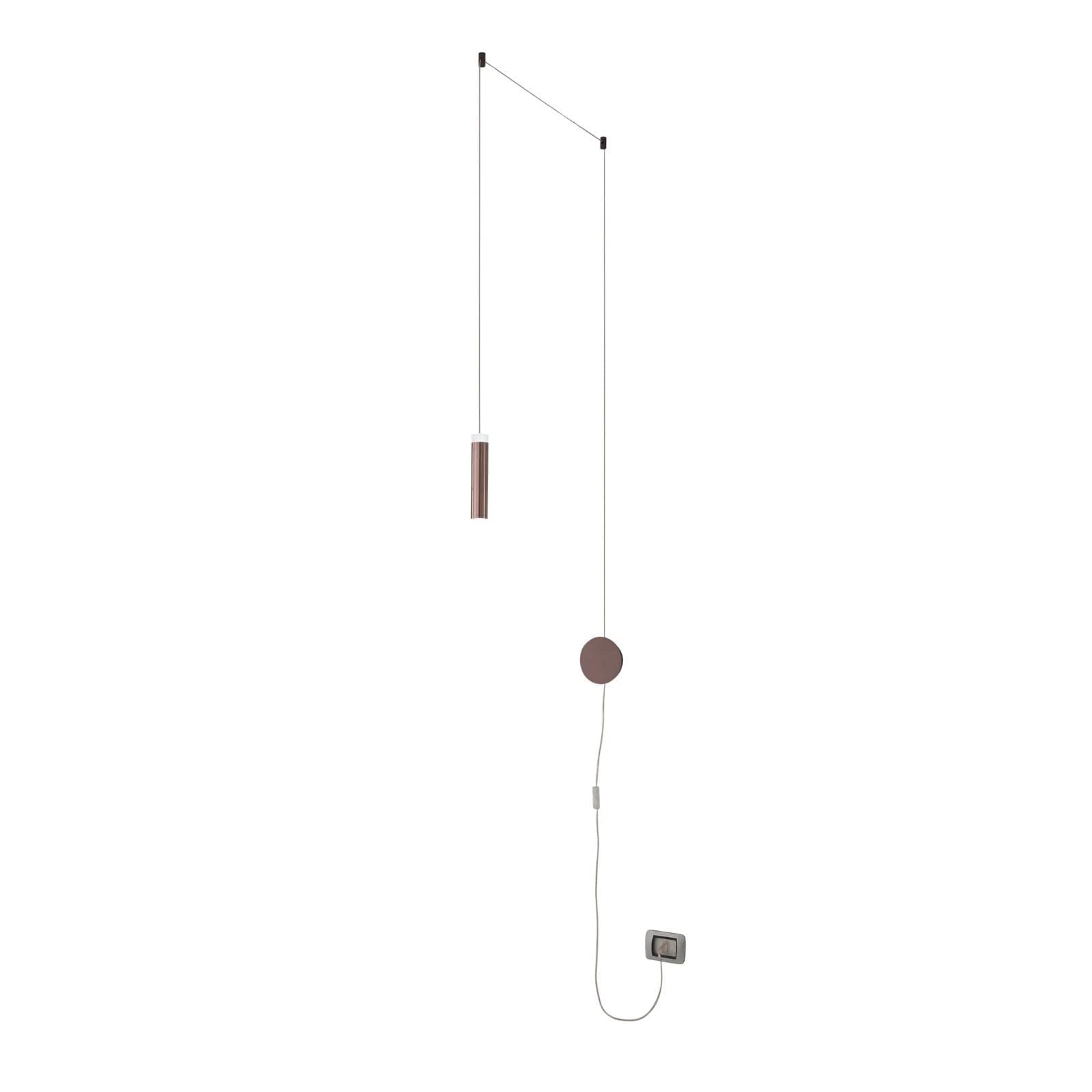 Applique 400 cm con cavo regolabile in alluminio color bronzo
