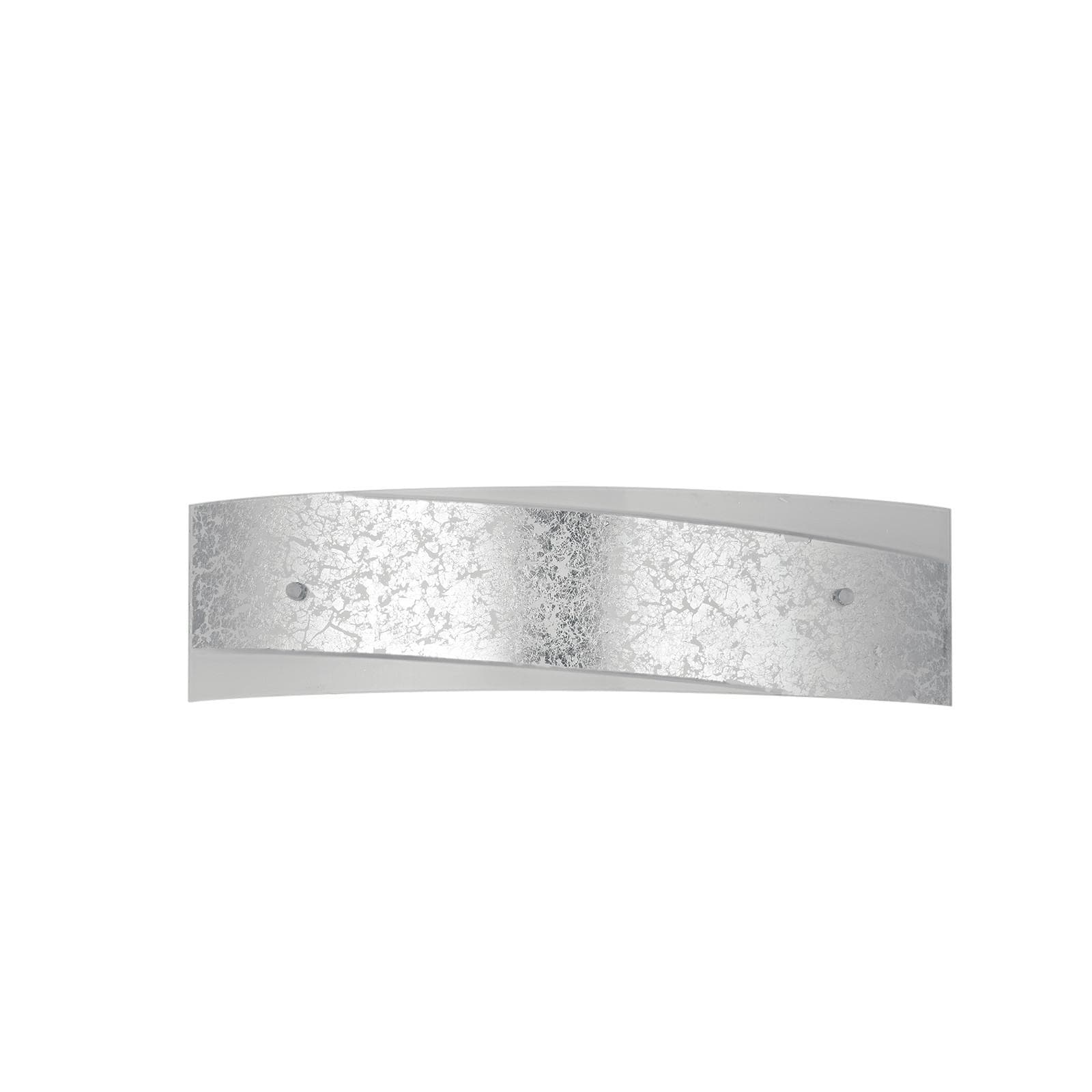 Applique 45x12 cm in vetro e foglia argento