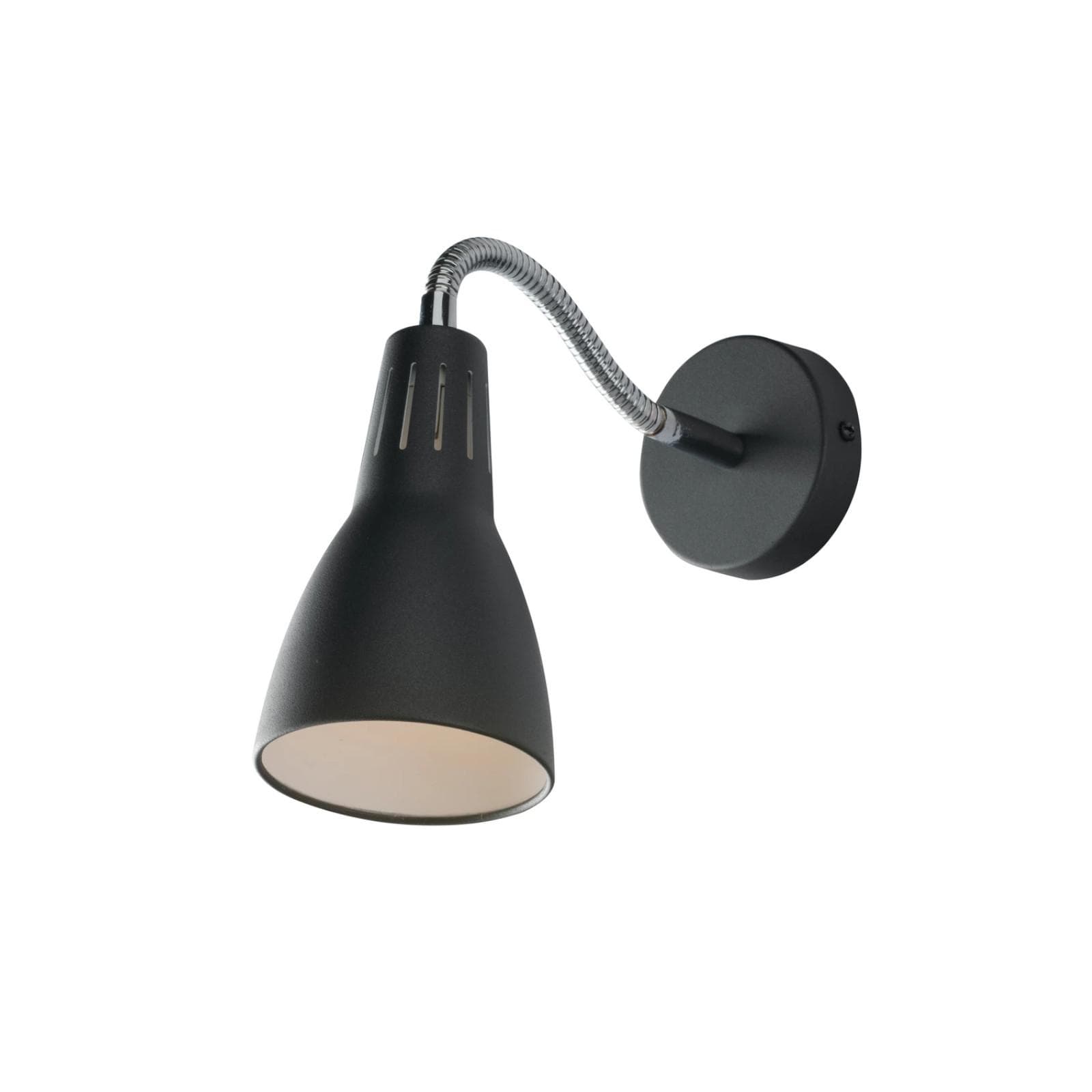 Applique 8,5x33,5 cm con diffusore orientabile in metallo nero