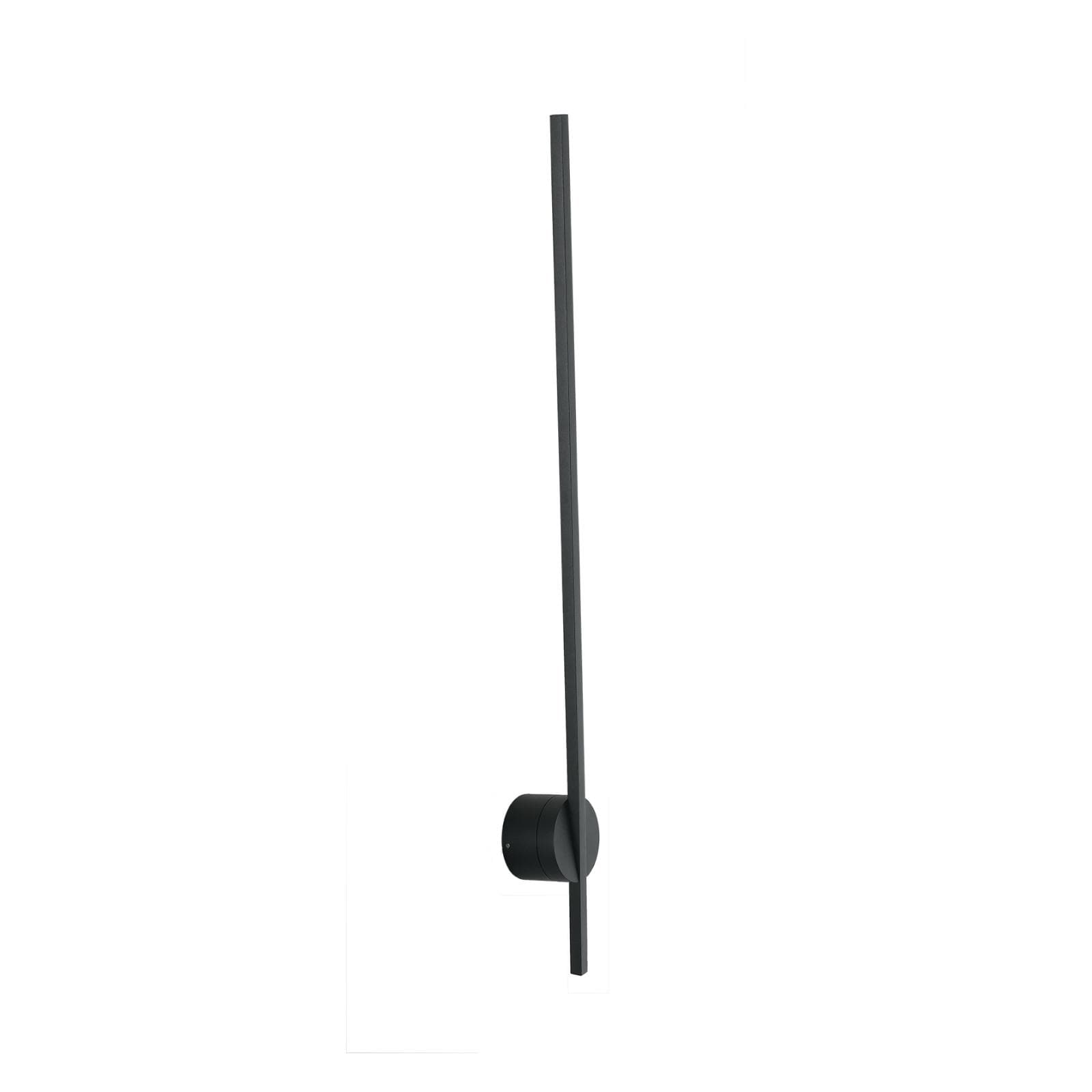 Applique a luce naturale 78,8 cm in alluminio nero goffrato