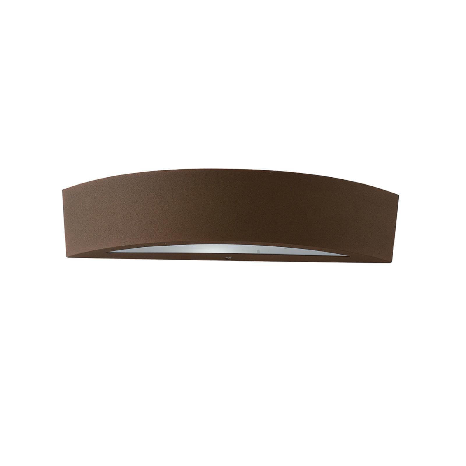 Applique biemissione 36x7,5 cm alluminio marrone