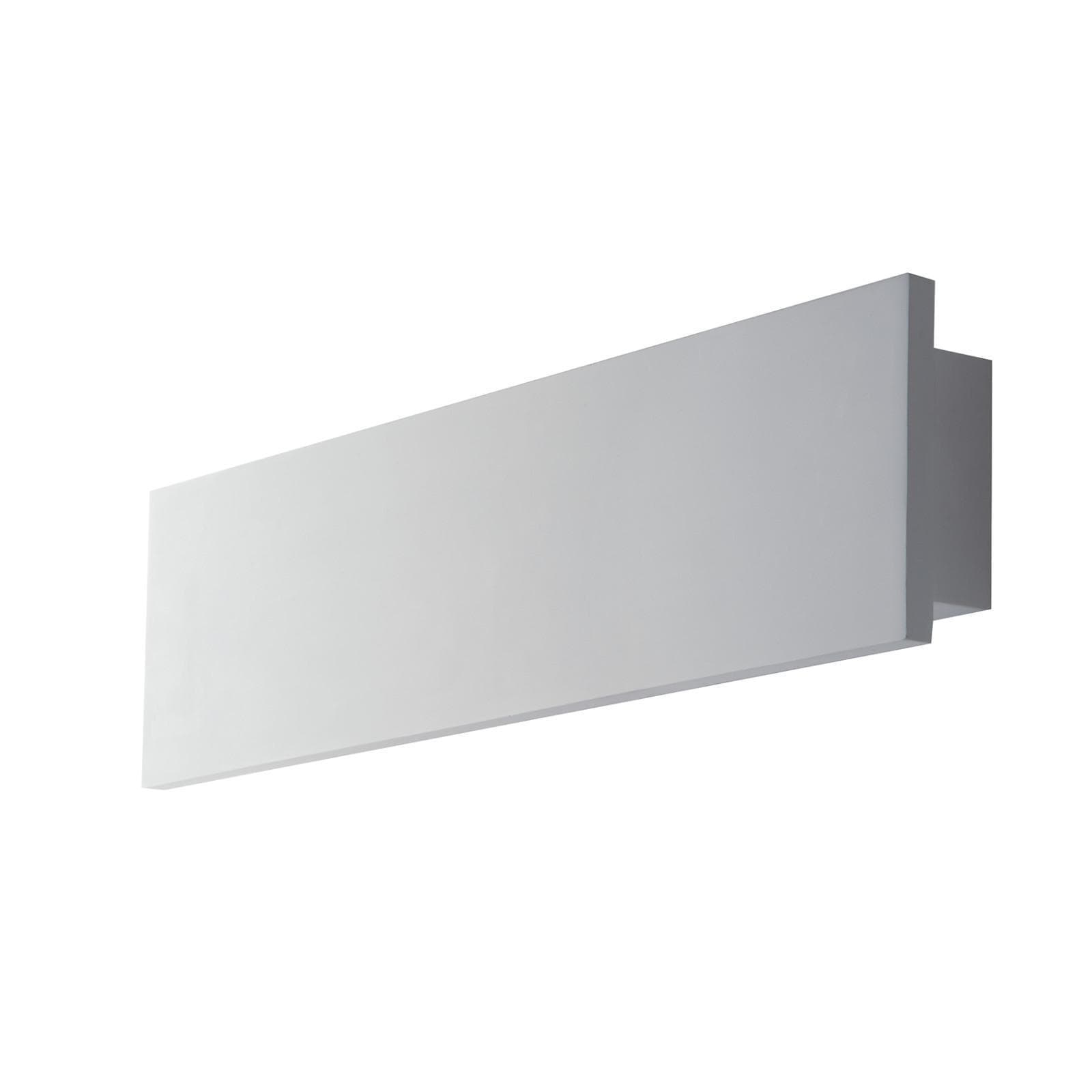 Applique LED 40x8 cm in gesso bianco verniciabile