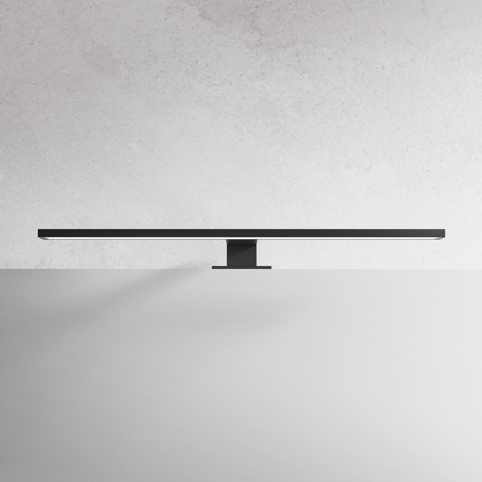 Applique LED 50 cm in ABS nero opaco luce naturale - Mark