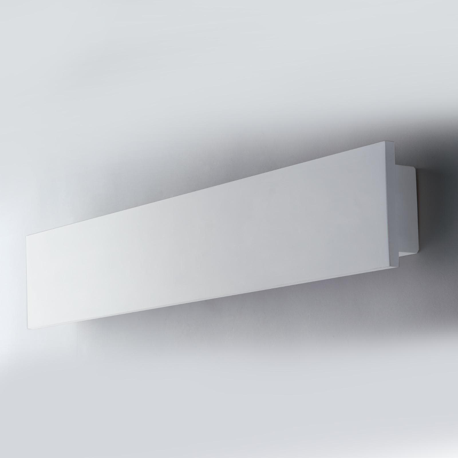 Applique LED 60x8 cm in gesso bianco verniciabile