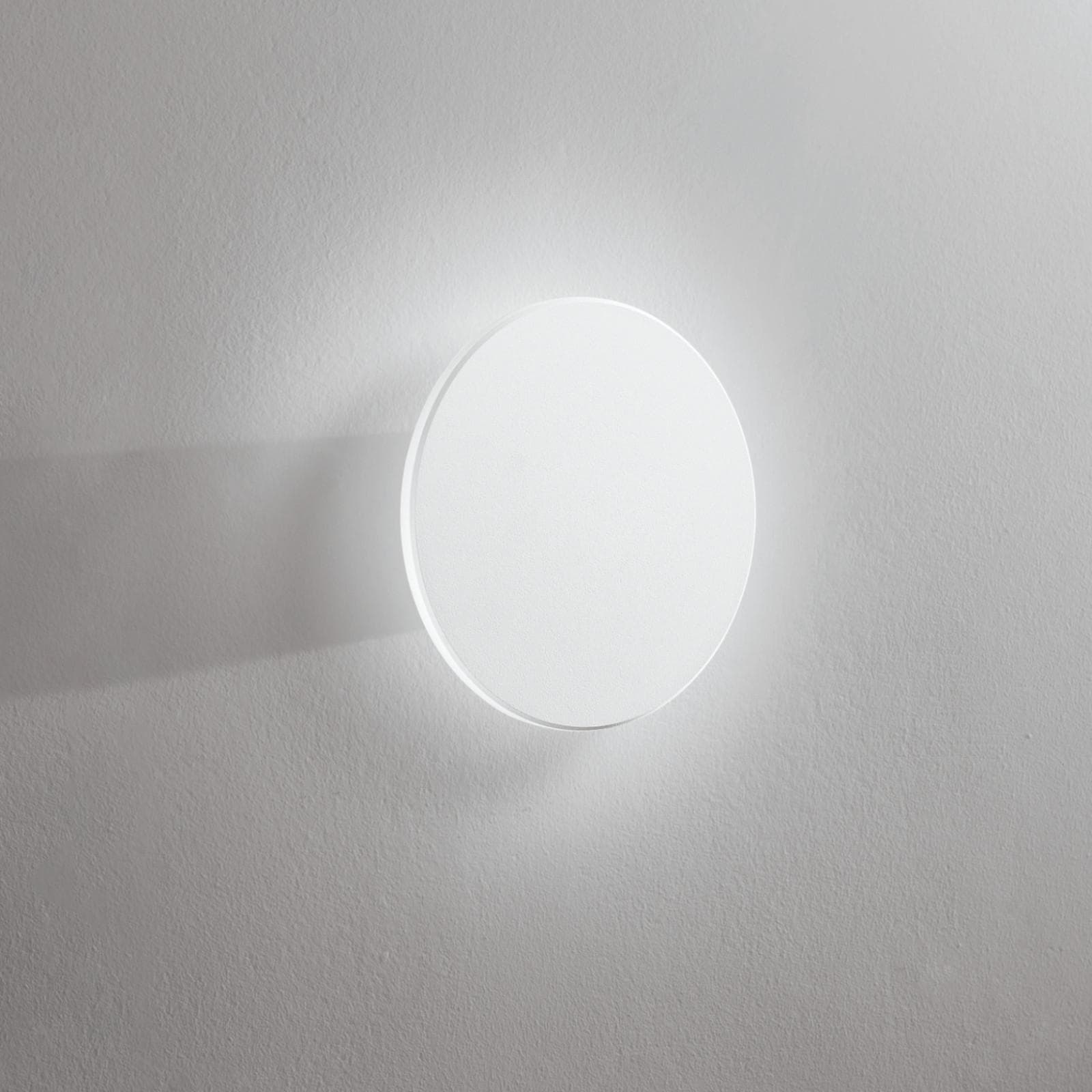 Applique LED da esterno rotonda 25 cm in policarbonato bianco