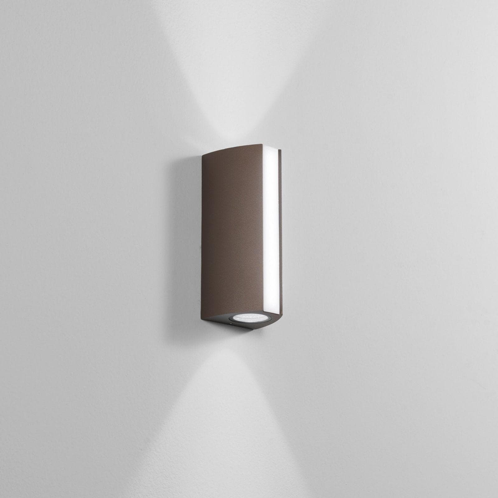 Applique LED da esterno 8,5x20 cm in alluminio marrone