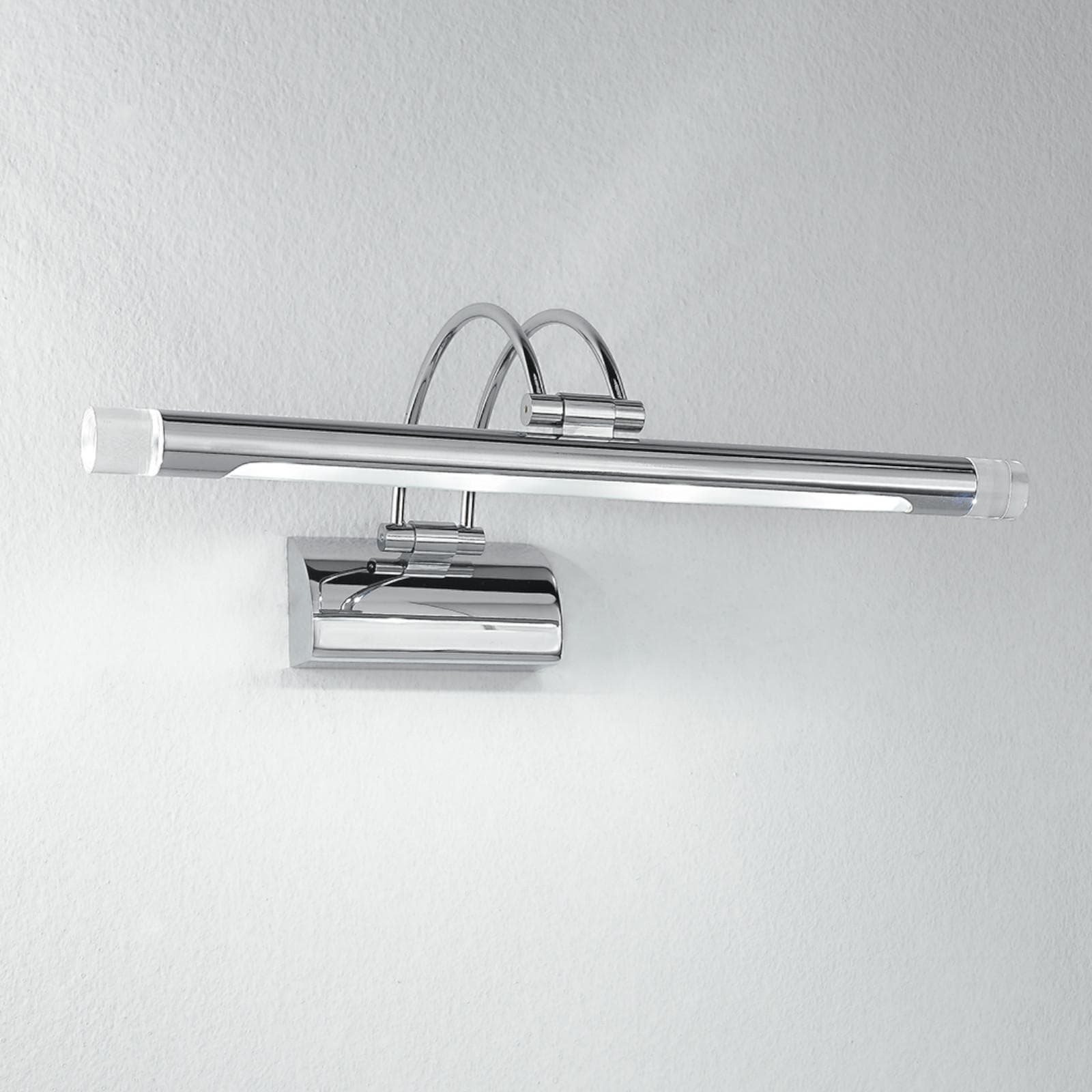 Applique LED da interno 40,3x12 cm metallo cromato