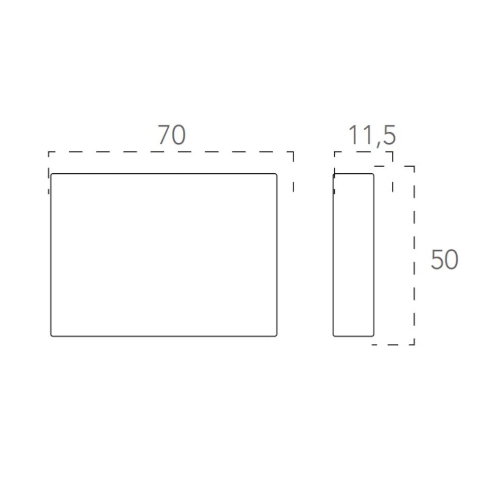 Applique segnapassi 7x5 cm termoplastica antracite