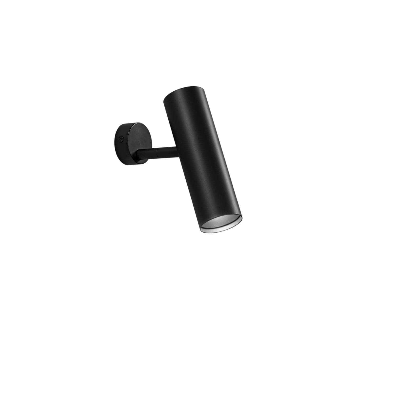 Applique spot girevole rotondo 5 cm in alluminio nero opaco con luce dimmerabile