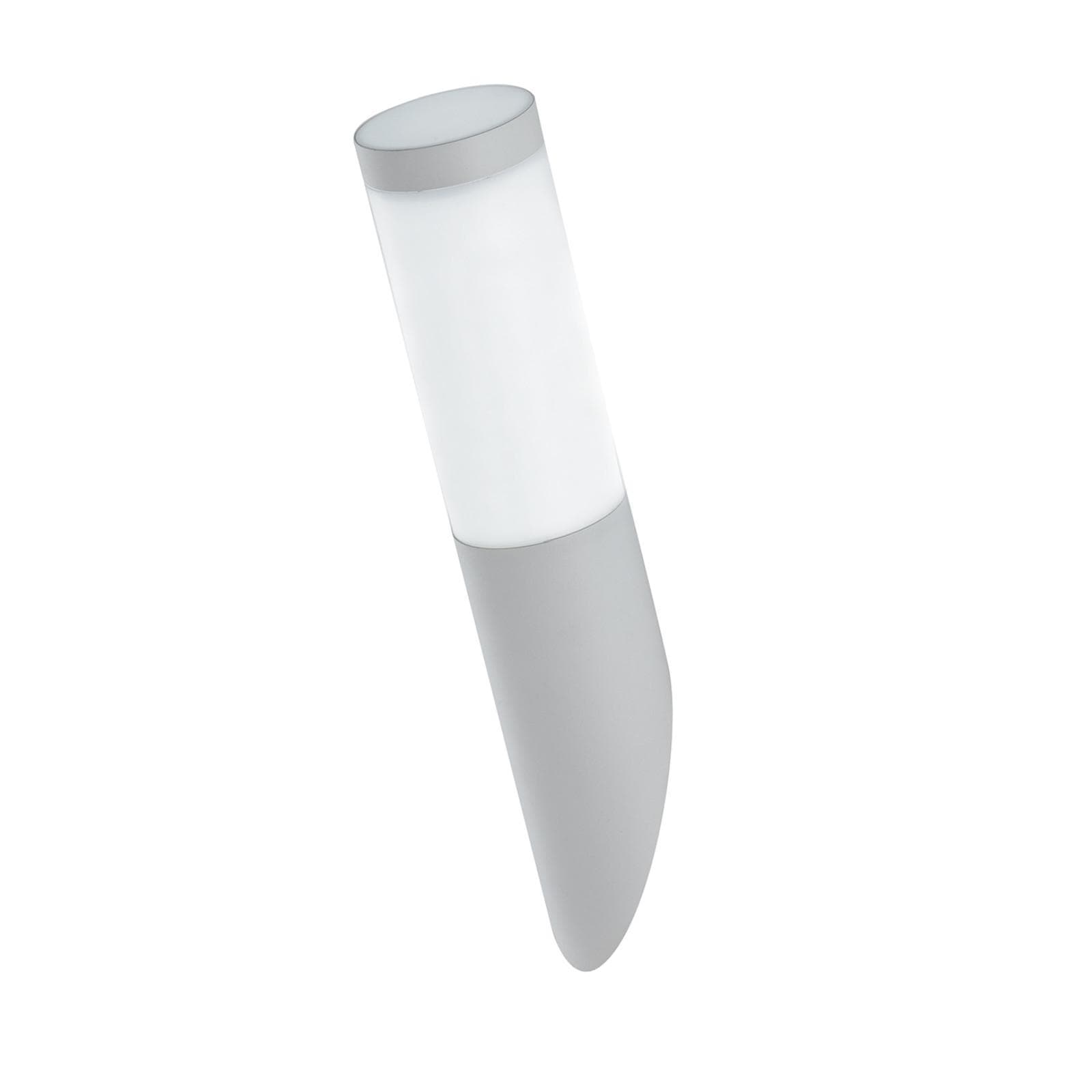 Applique tubolare 15,5x7,6x37,6h cm in acciaio inox bianco