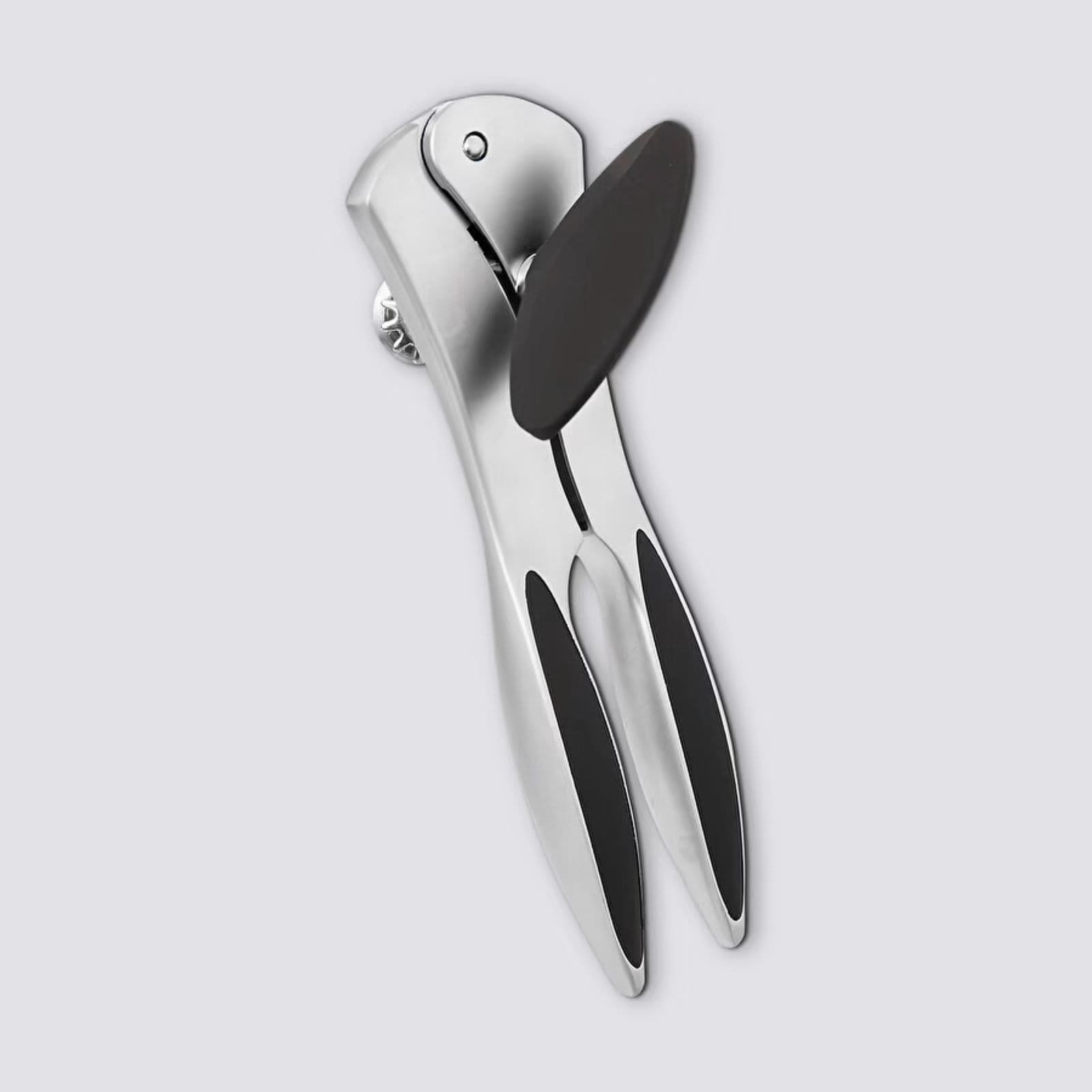 Apriscatole in zinco cromo con rivestimento antiscivolo nero