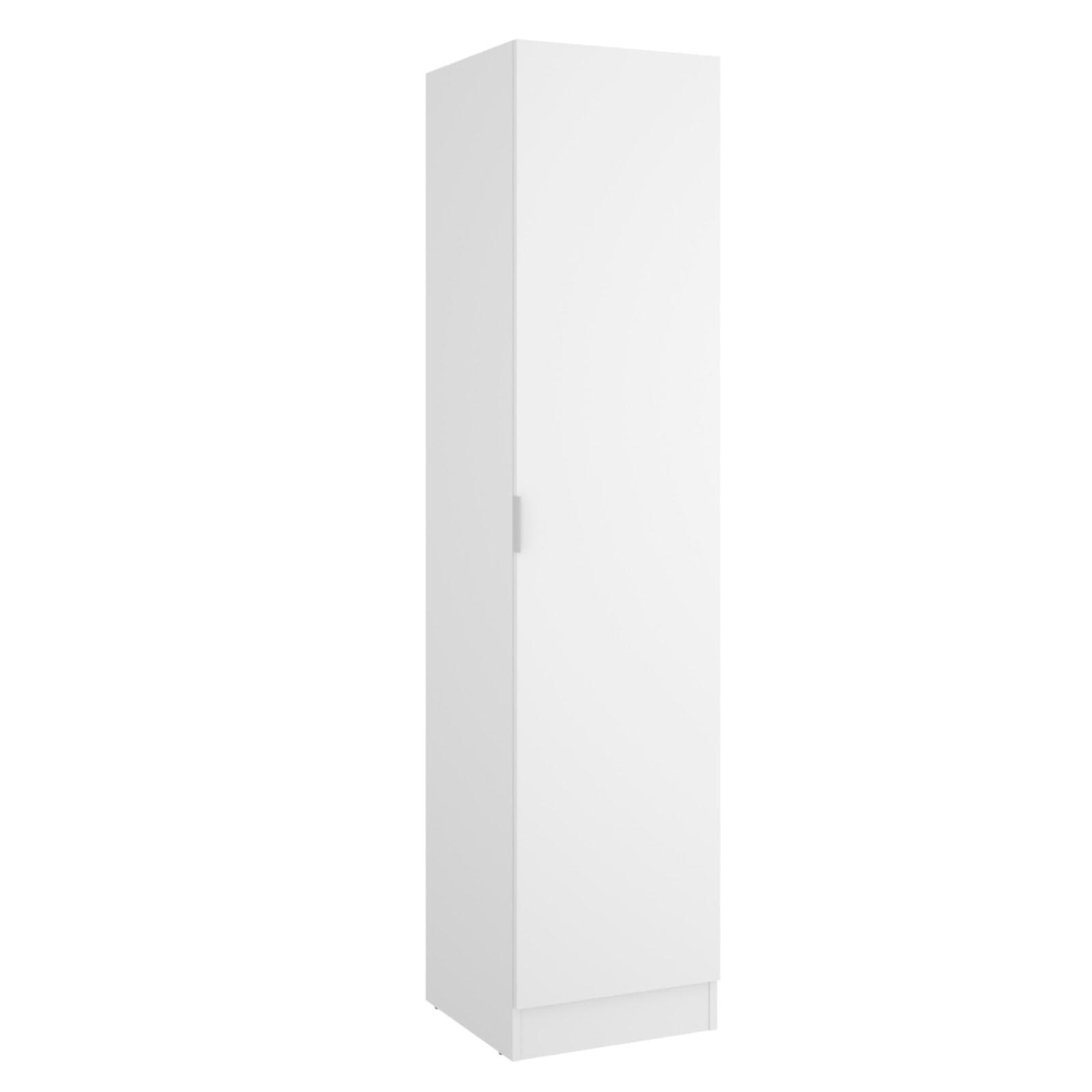 Armadio 41x184 h cm con barra appendiabiti e anta in legno bianco - Axel
