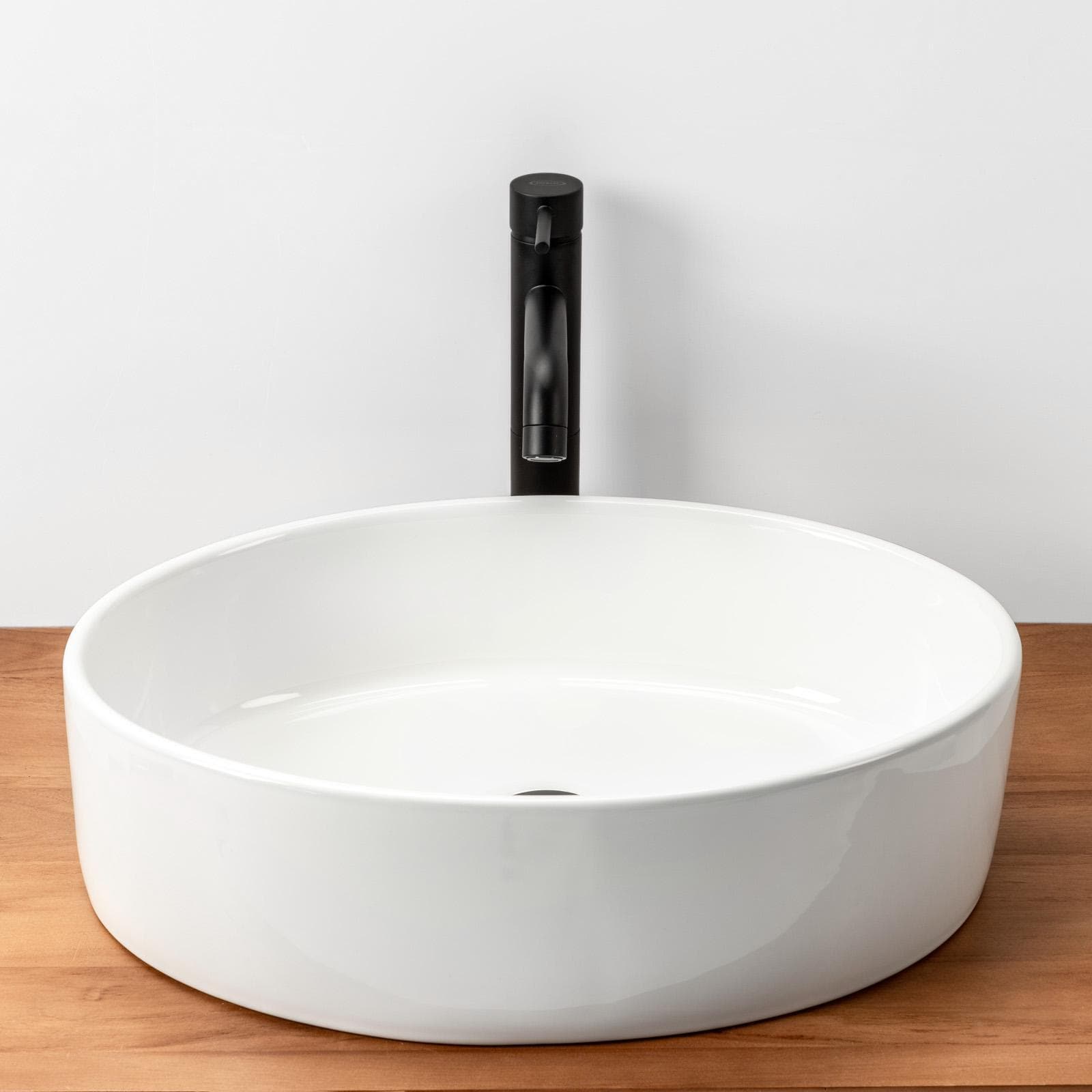 Bacinella d'appoggio lavabo ovale 50 x 35,5 cm in ceramica bianco lucido