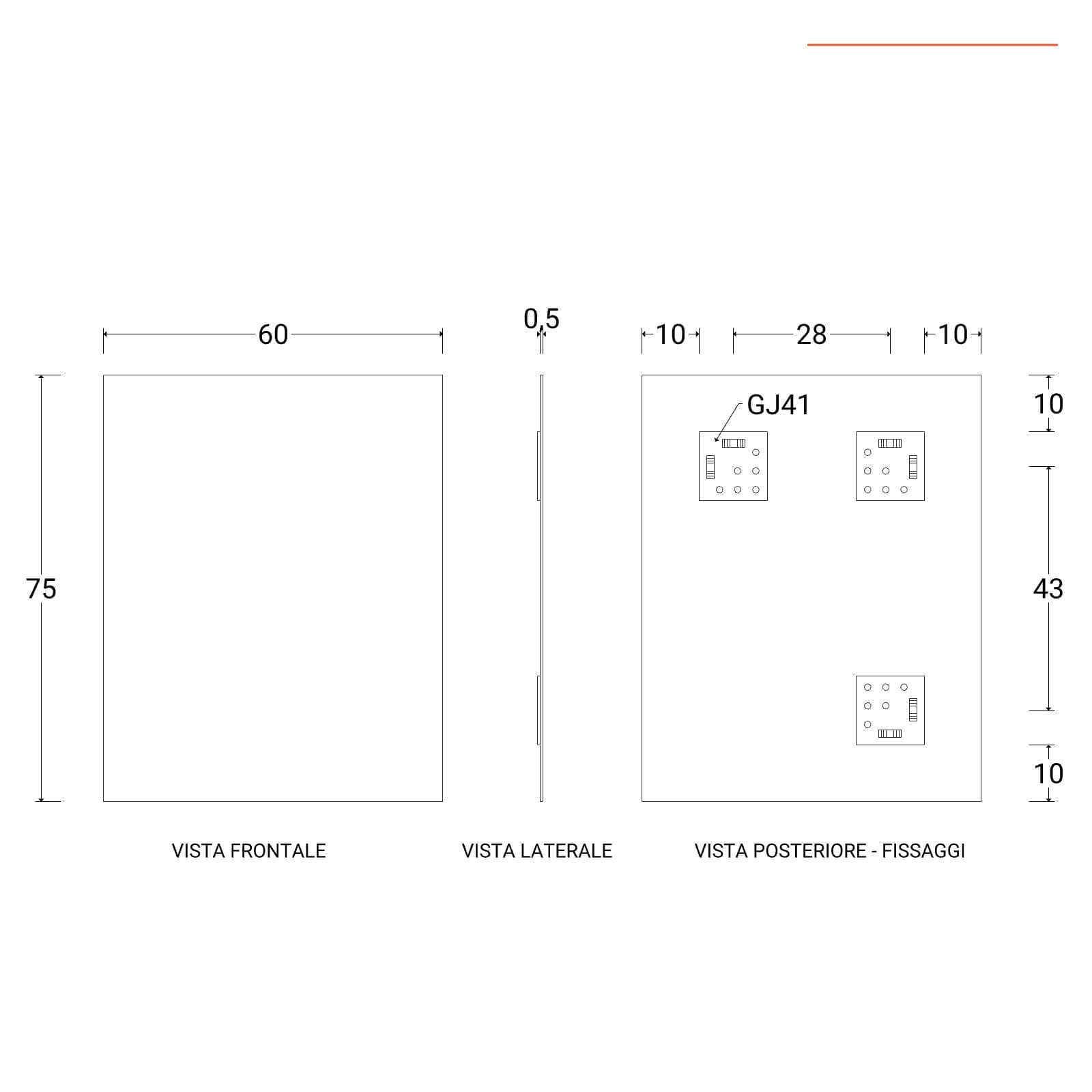 Bagno completo con mobile bagno sospeso 60 cm rovere deciso 2 ante con specchio sanitari e miscelatori - Davis