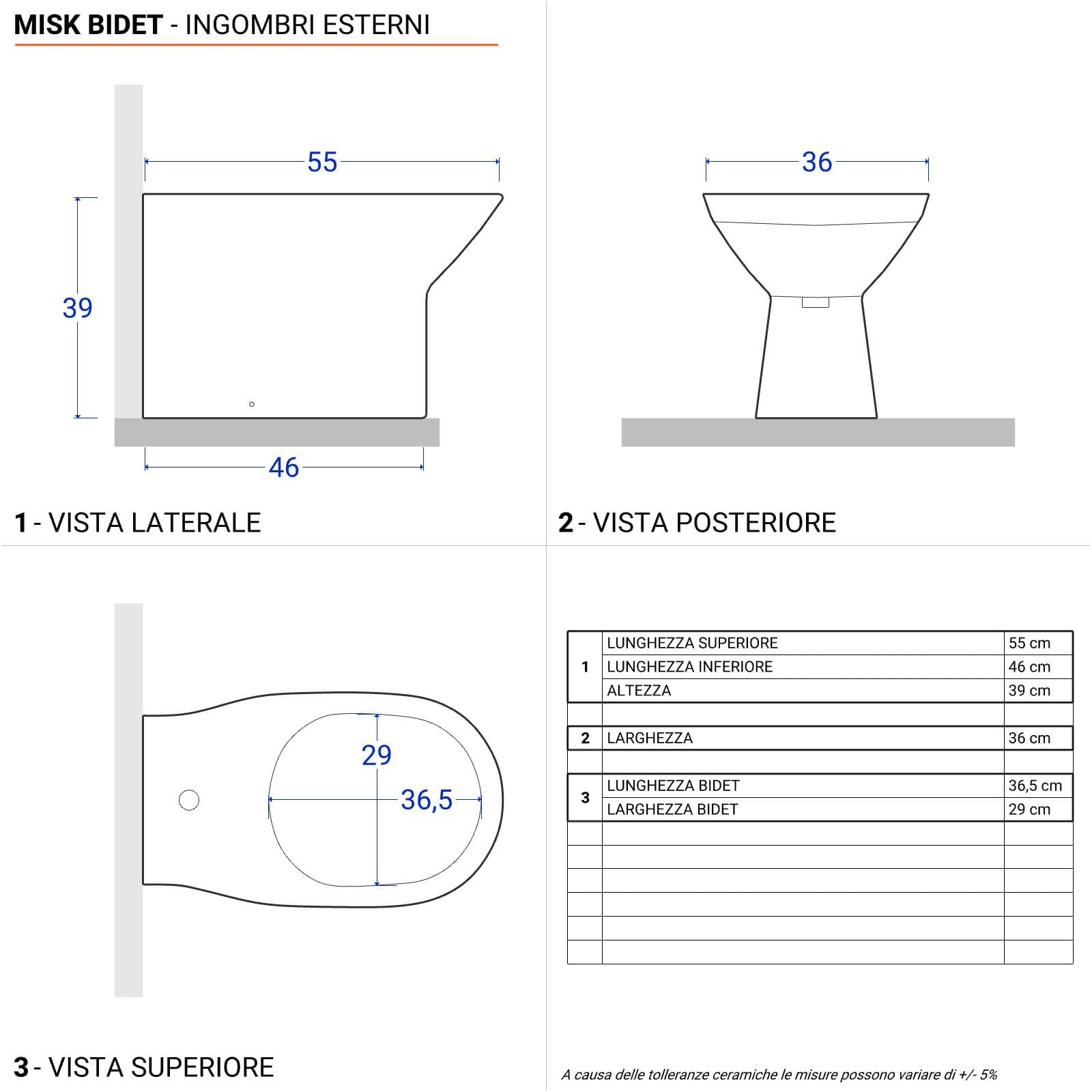 Bagno completo con mobile bagno sospeso 60 cm rovere gold 2 ante con specchio sanitari e miscelatori - Davis