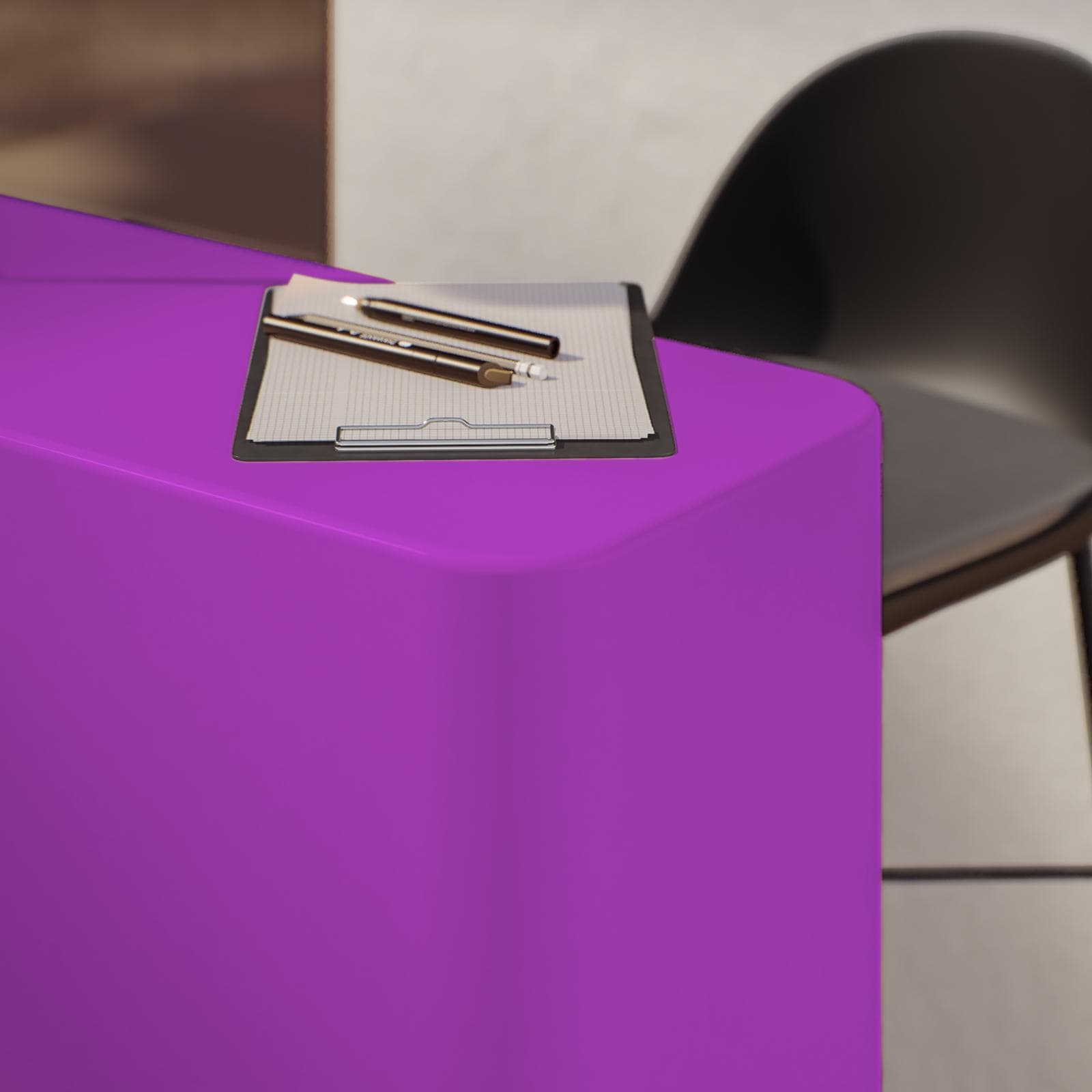 Bancone reception rettangolare 90 h cm in polietilene viola - Katrine