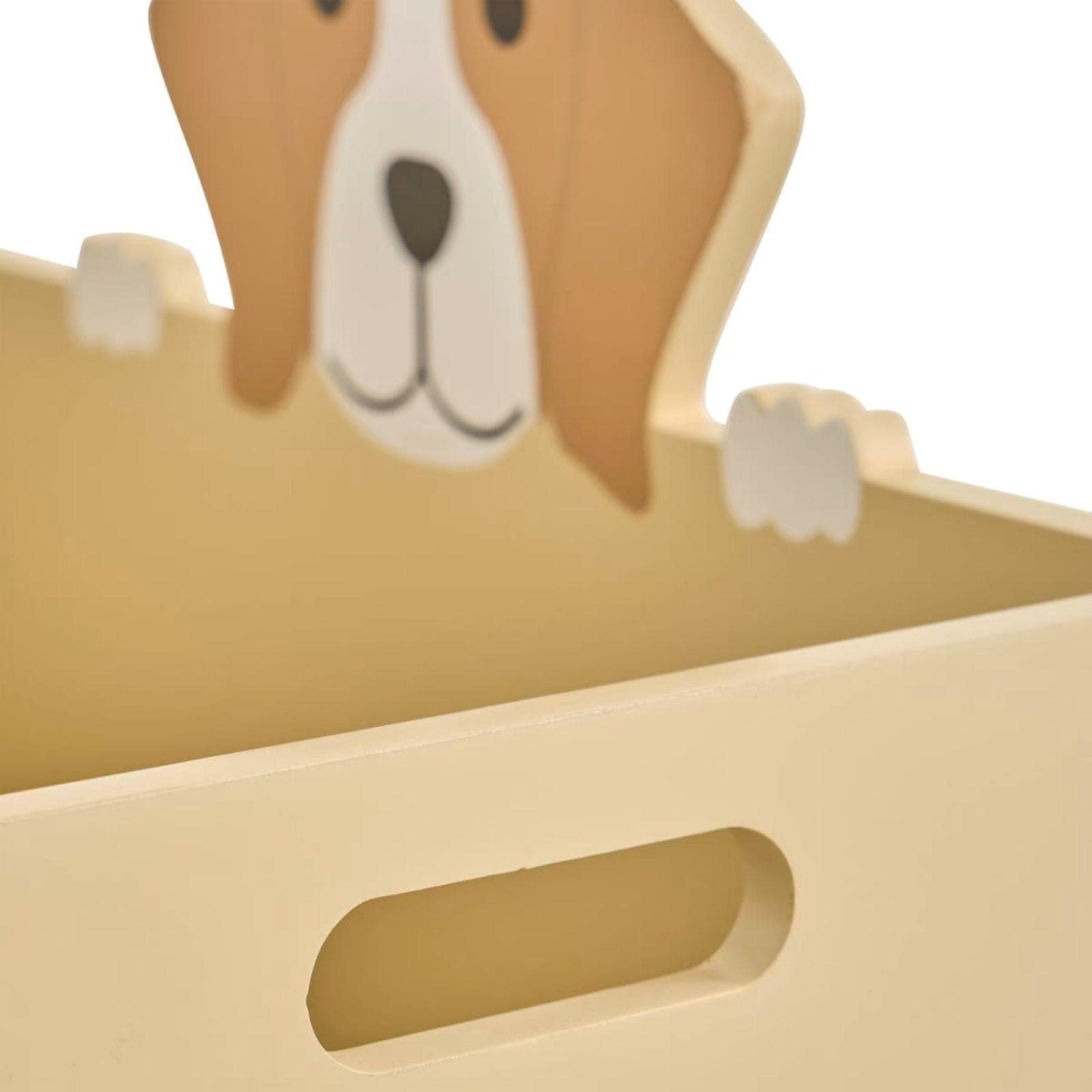 Contenitore 48x42h cm in legno beige con ruote - Kids