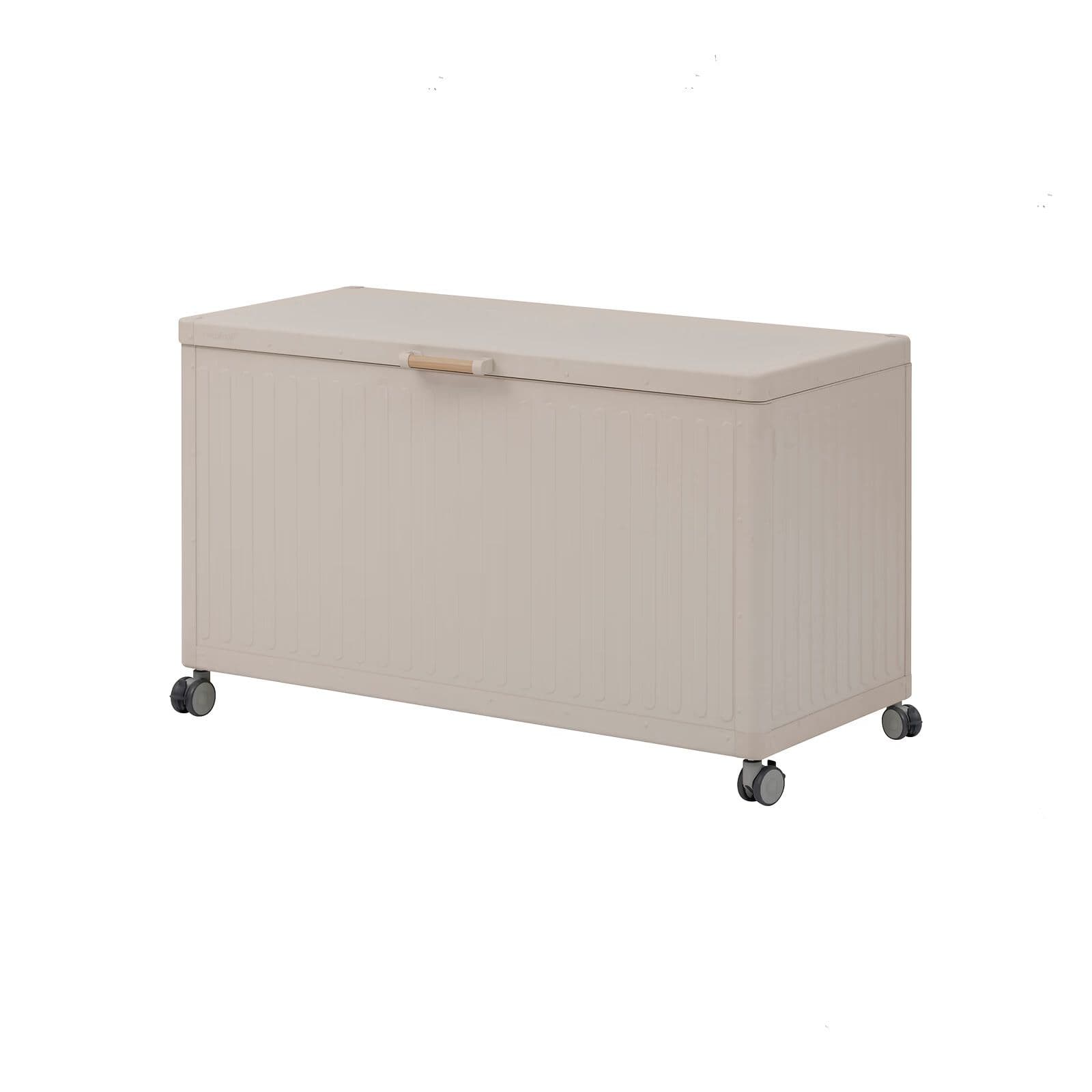 Baule contenitore con ruote 130x60 cm in alluminio crema - Prometeo