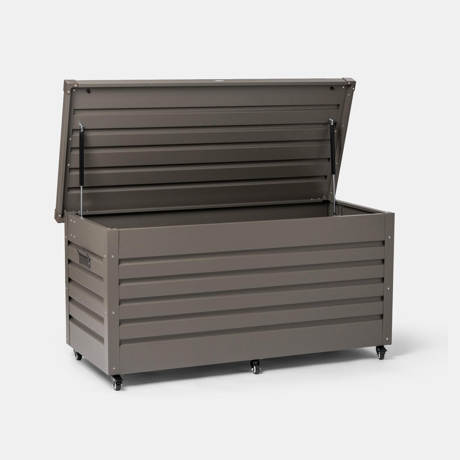 Baule contenitore con ruote 130x61x64h cm in alluminio tortora - Carioca