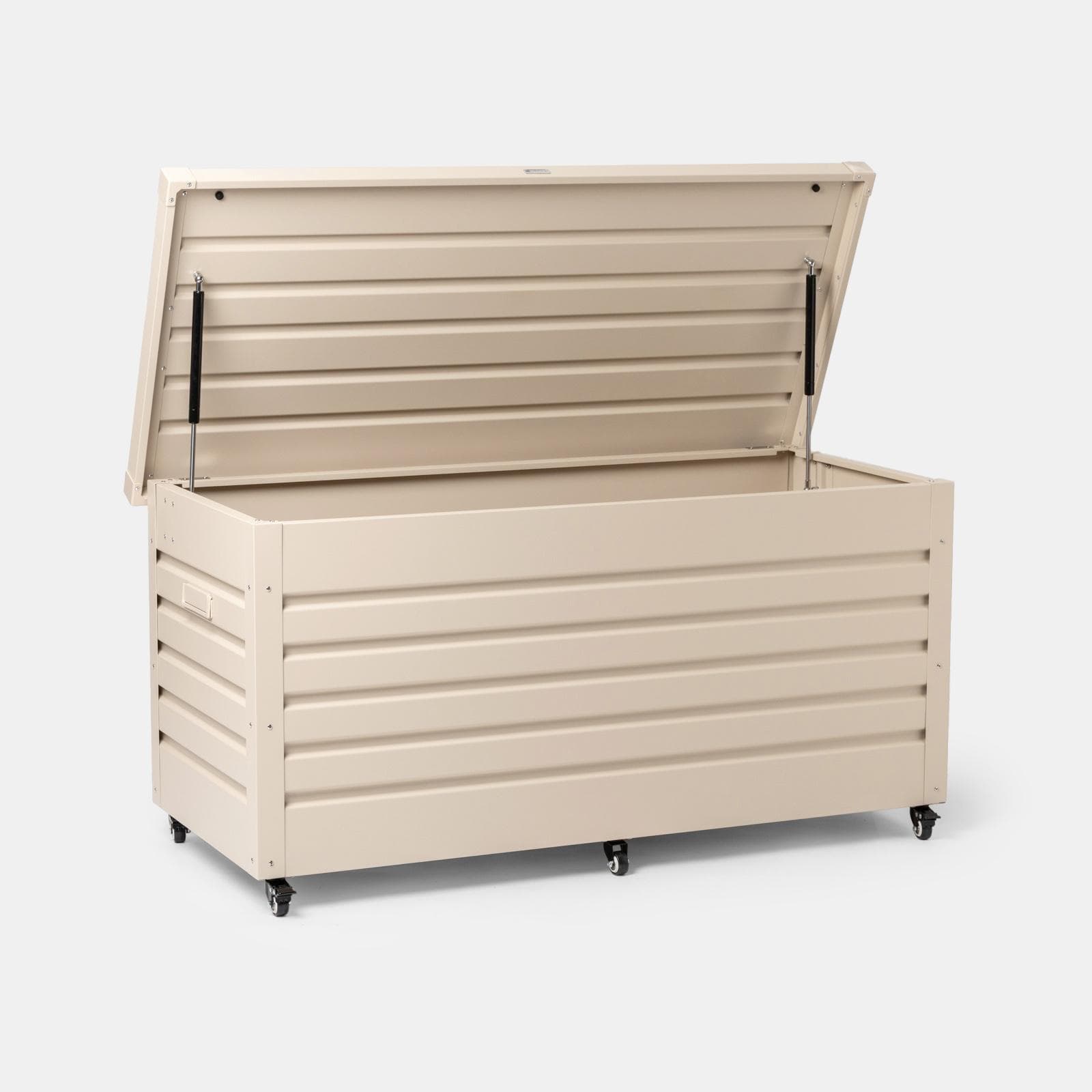 Baule contenitore con ruote 130x61x64h cm in alluminio vaniglia - Carioca