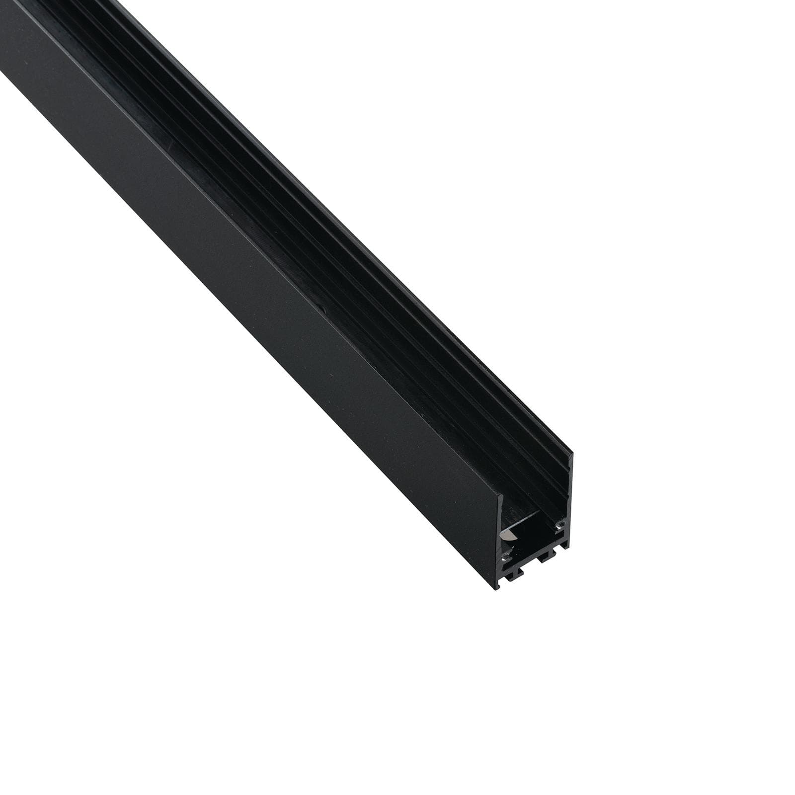 Binario 2 m per montaggio a plafoniera o a sospensione in alluminio nero - Power Light
