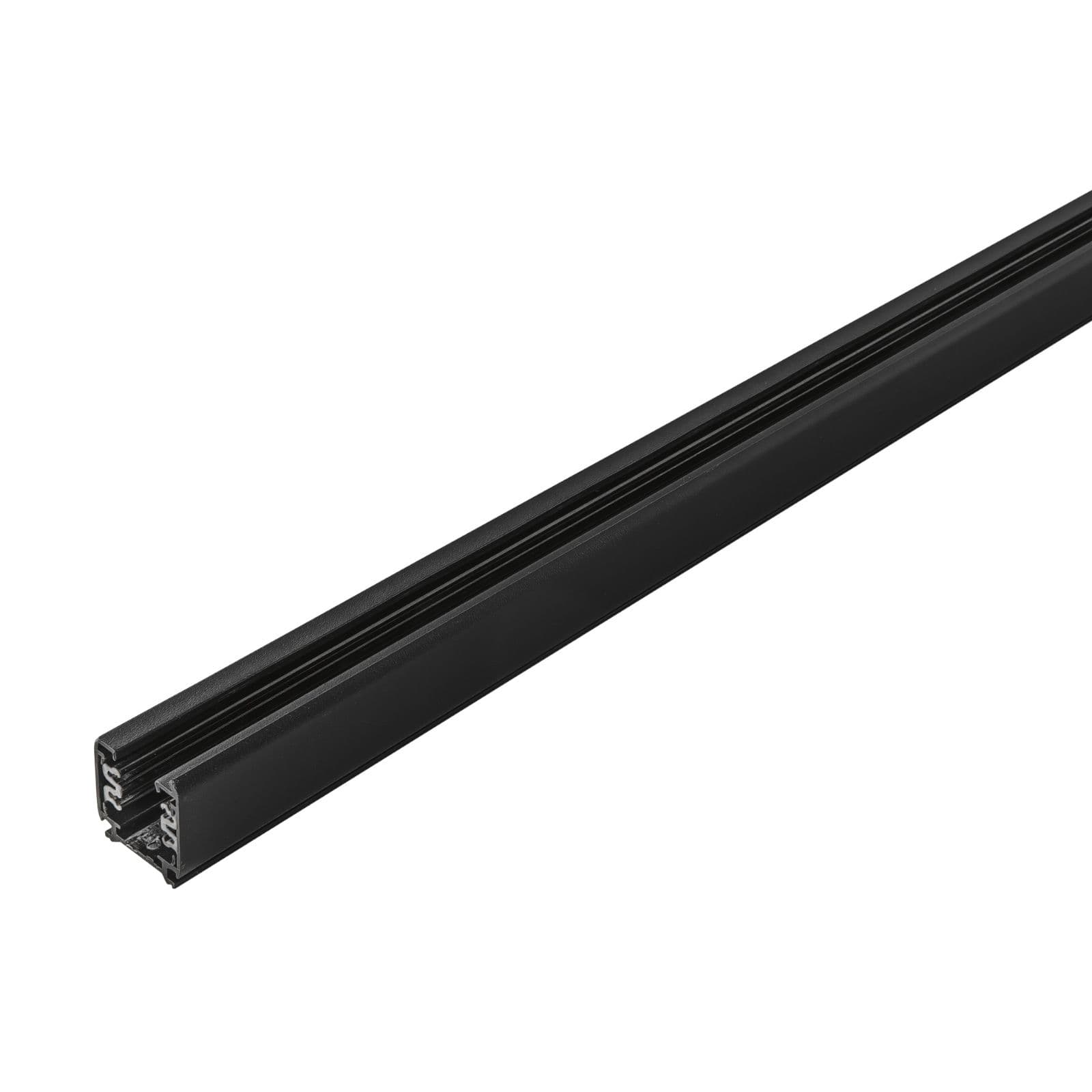 Binario trifase elettrificato a plafoniera da 3 metri in alluminio nero con tappi inclusi - Radius