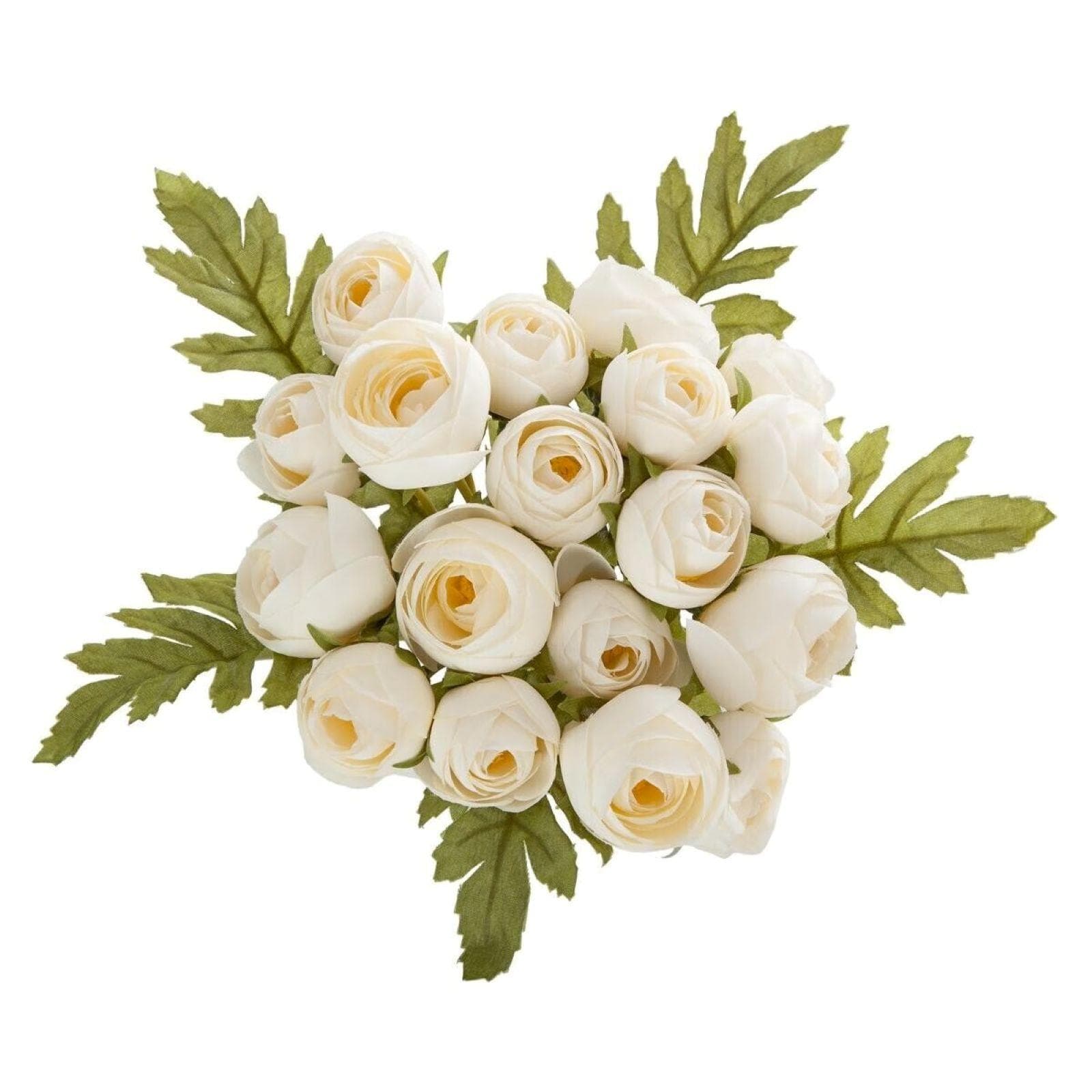 Bouquet di camelie artificiali 30h cm beige