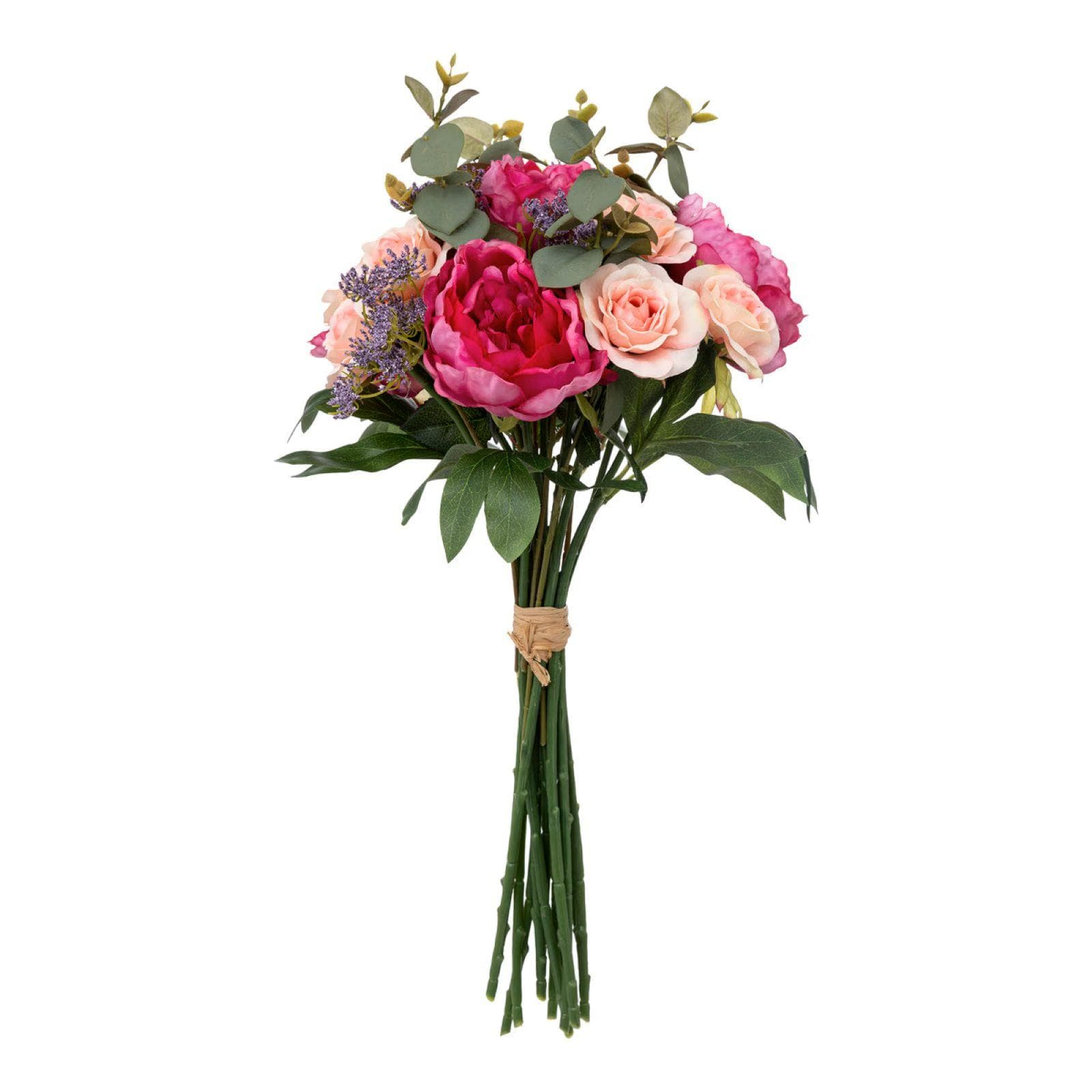 Bouquet di fiori musti artificiali 53h cm rosa e multicolore