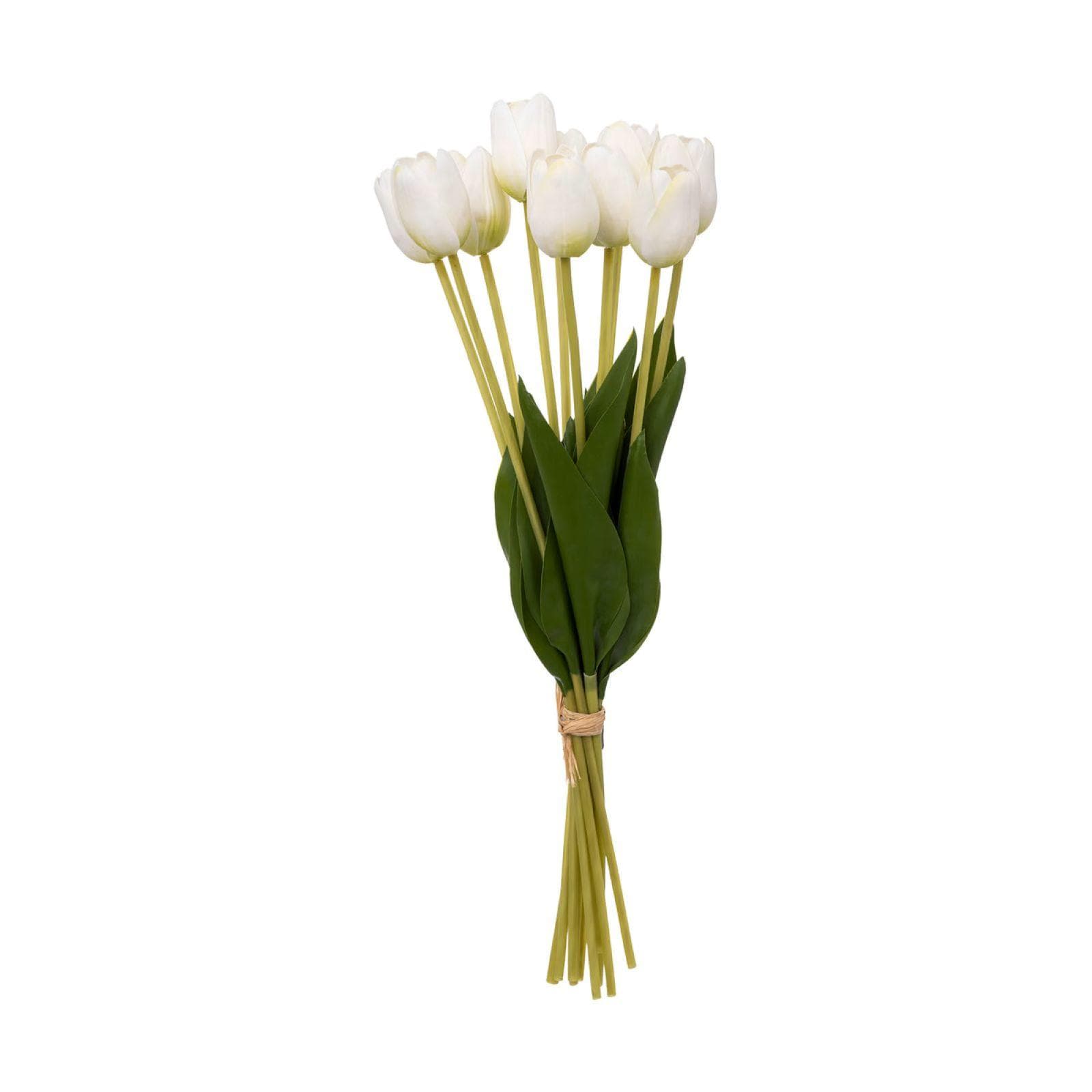 Bouquet di tulipani artificiali 48h cm bianco
