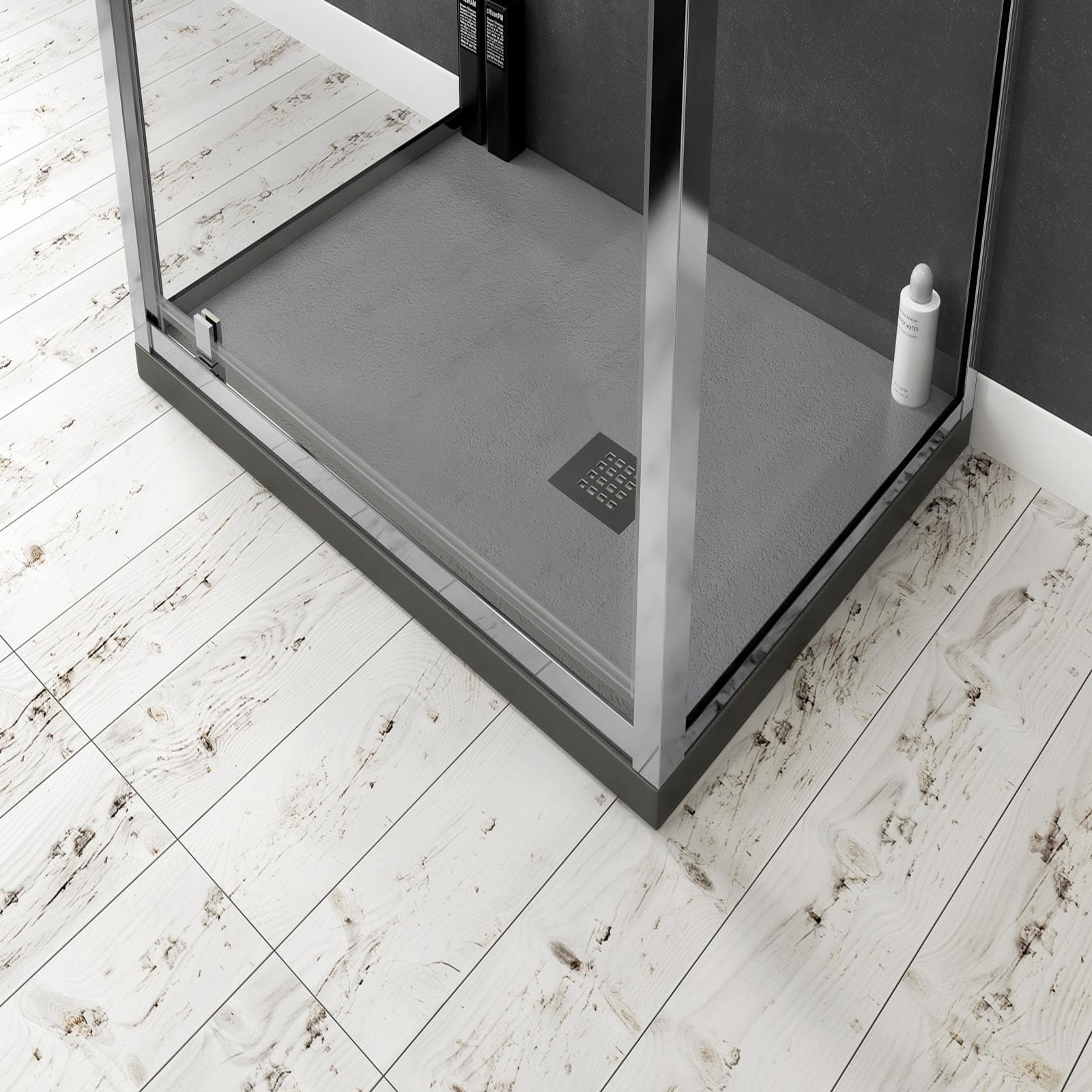 Box 3 lati 70x100x70 cm battente vetro trasparente anticalcare profilo cromo 195h - Moritz