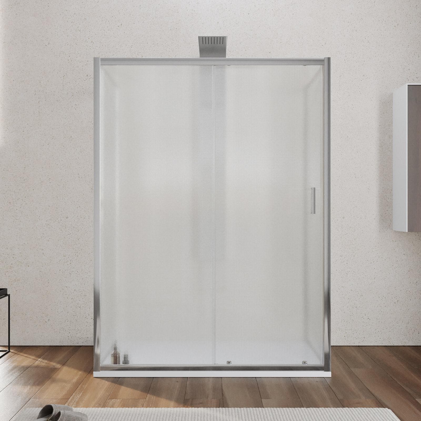 Box 3 lati 80x140x80 cm scorrevole vetro temperato 6mm stampato 185h - Young