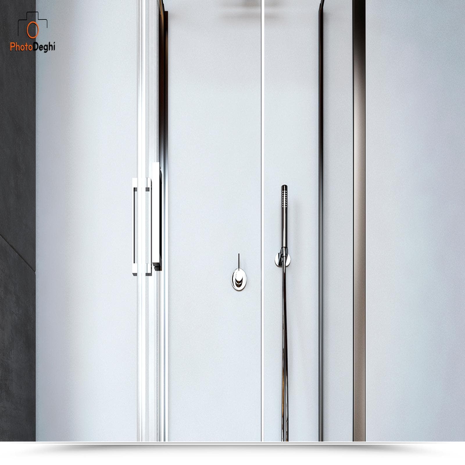 Box 3 lati 90x90x90 cm doppio scorrevole vetro trasparente anticalcare profilo cromo 195h - Moritz